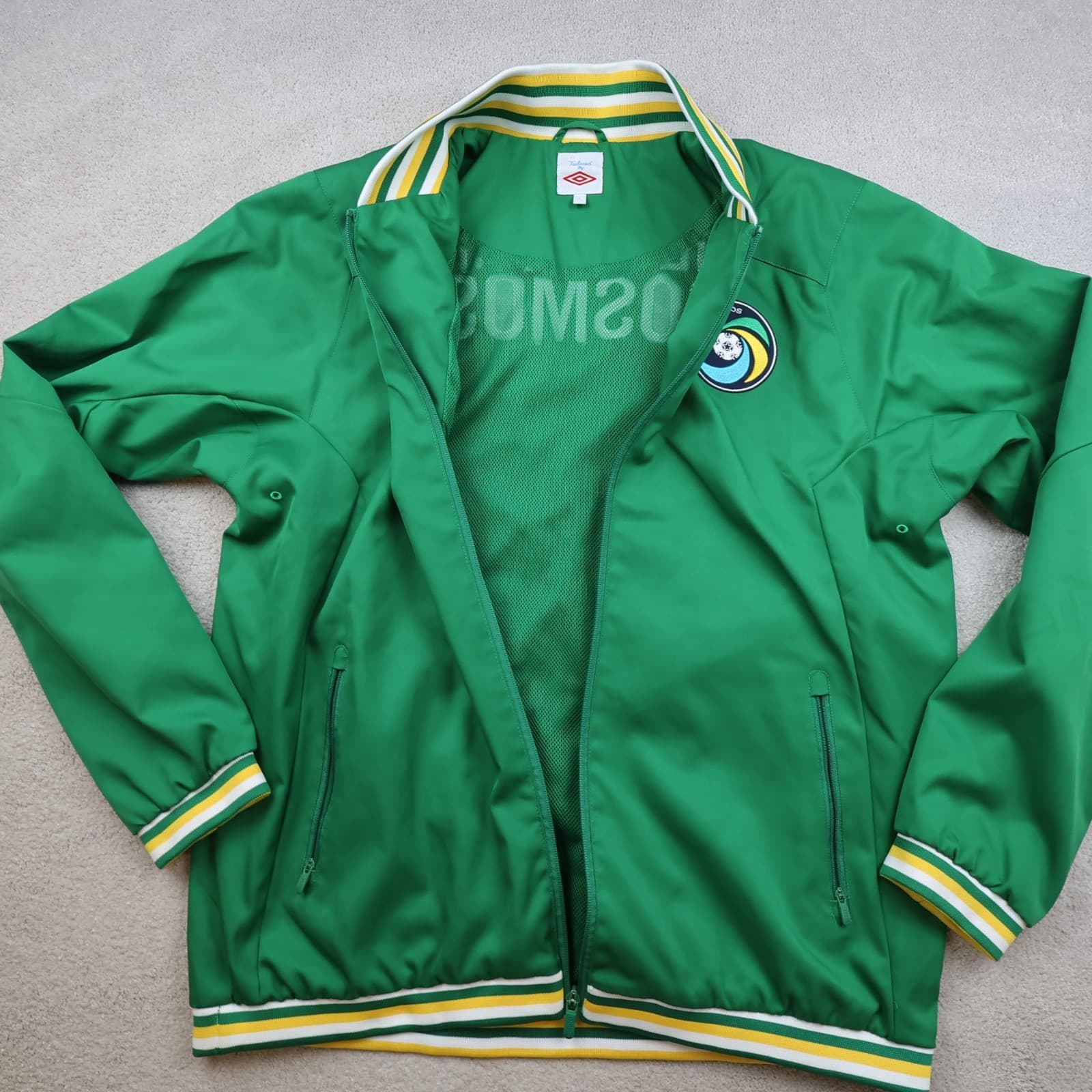 New York Cosmos Jacket Large Green Woven Anthem 2012 2013 Tracksuit Track Mens photo 6
