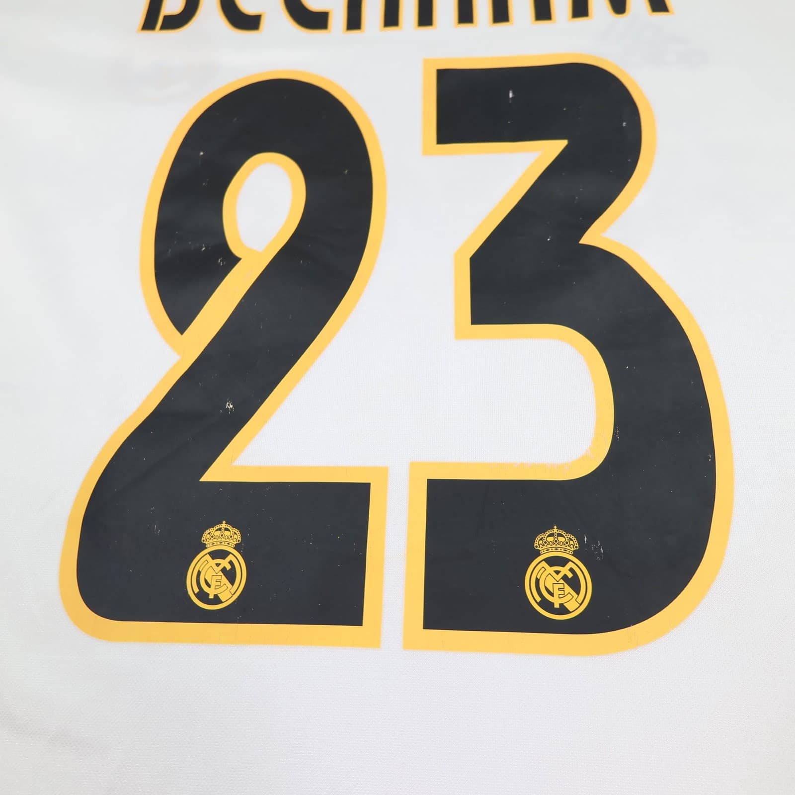 Vintage Real Madrid Shirt Mens XL White 2004 2005 Adidas Siemens Beckham 23 photo 4