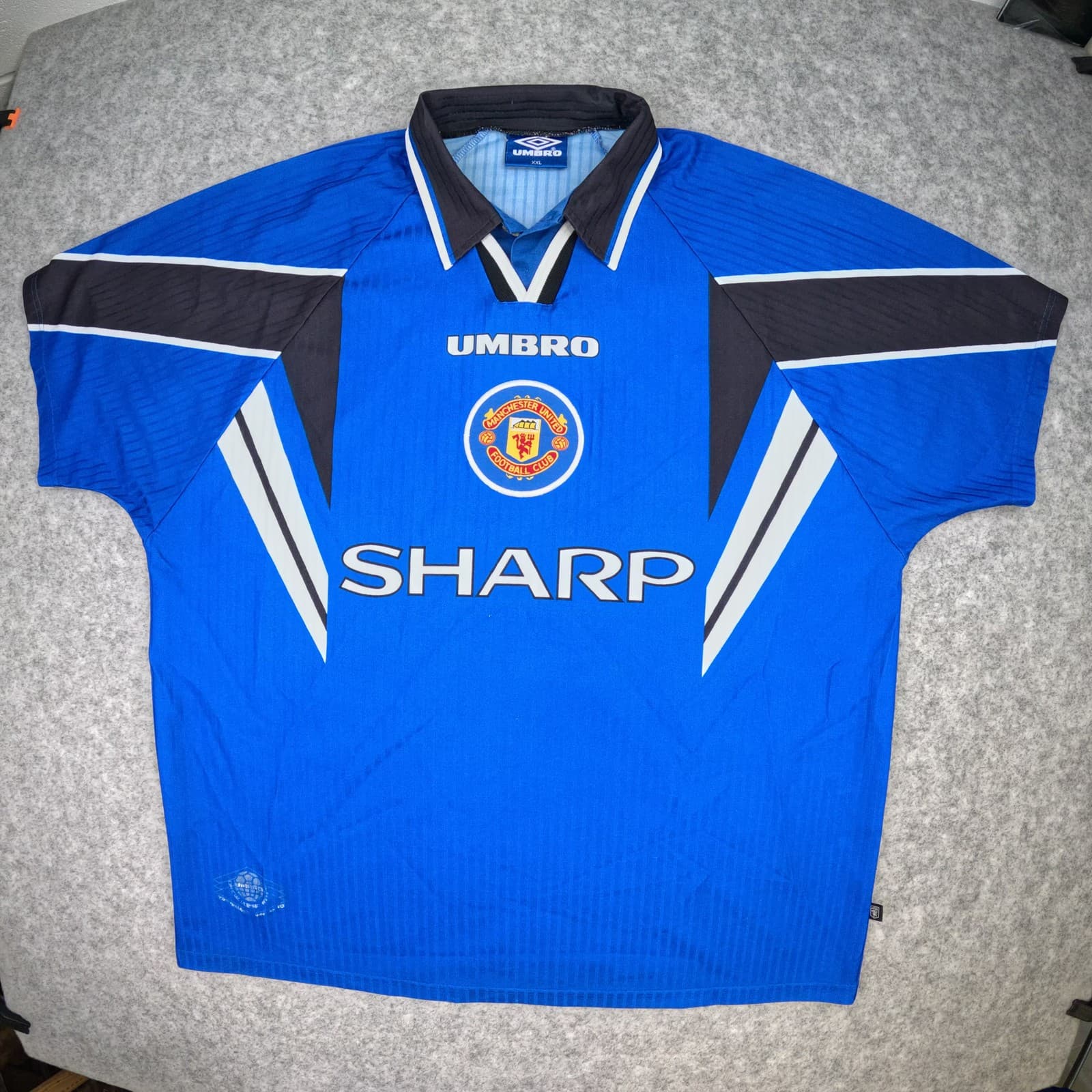Manchester United Football Shirt Third 1996 98 Umbro Cantona 7 Soccer Jersey photo 2