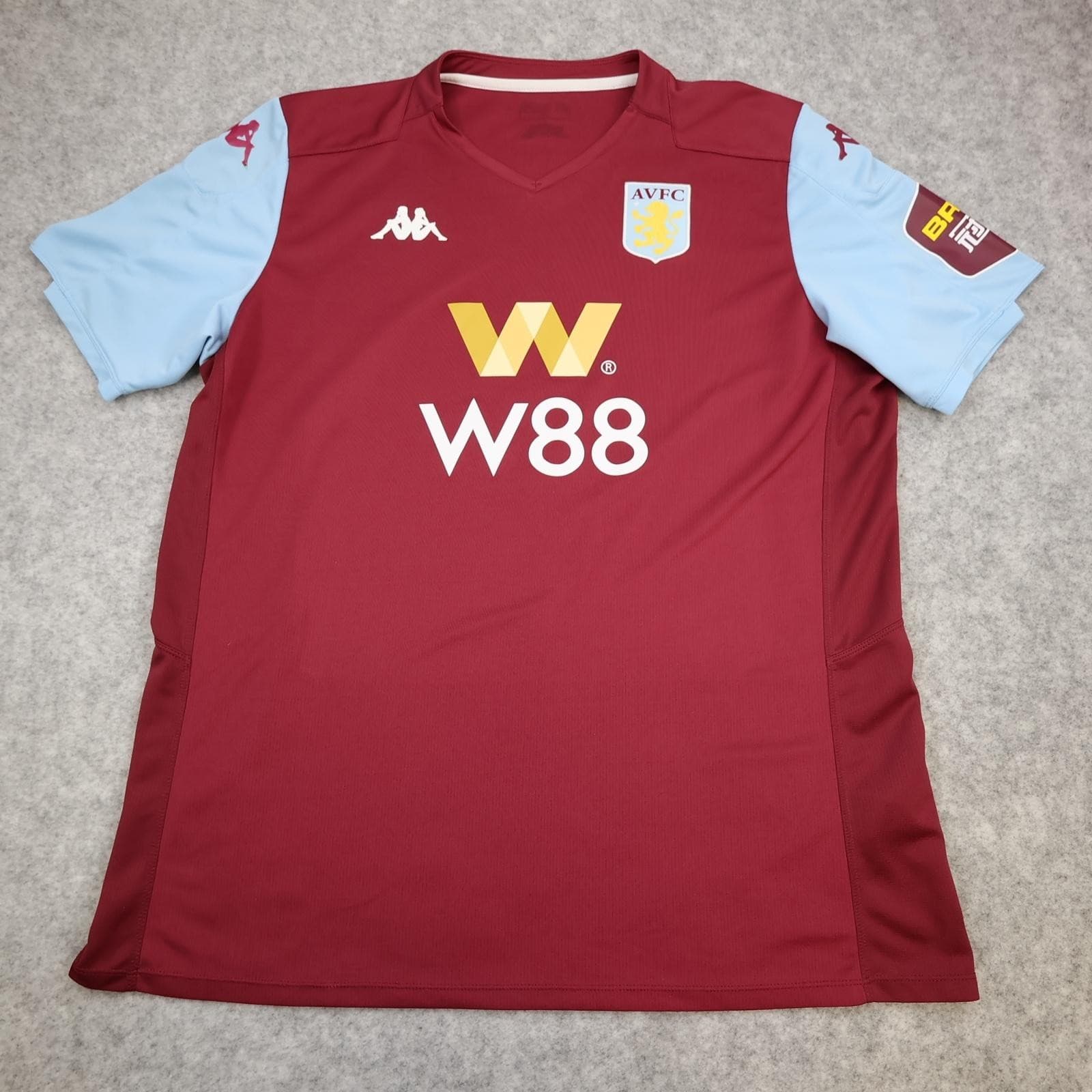 Aston Villa Shirt Mens XL Red Home 2019 2020 EPL Football Kappa W88 Jersey