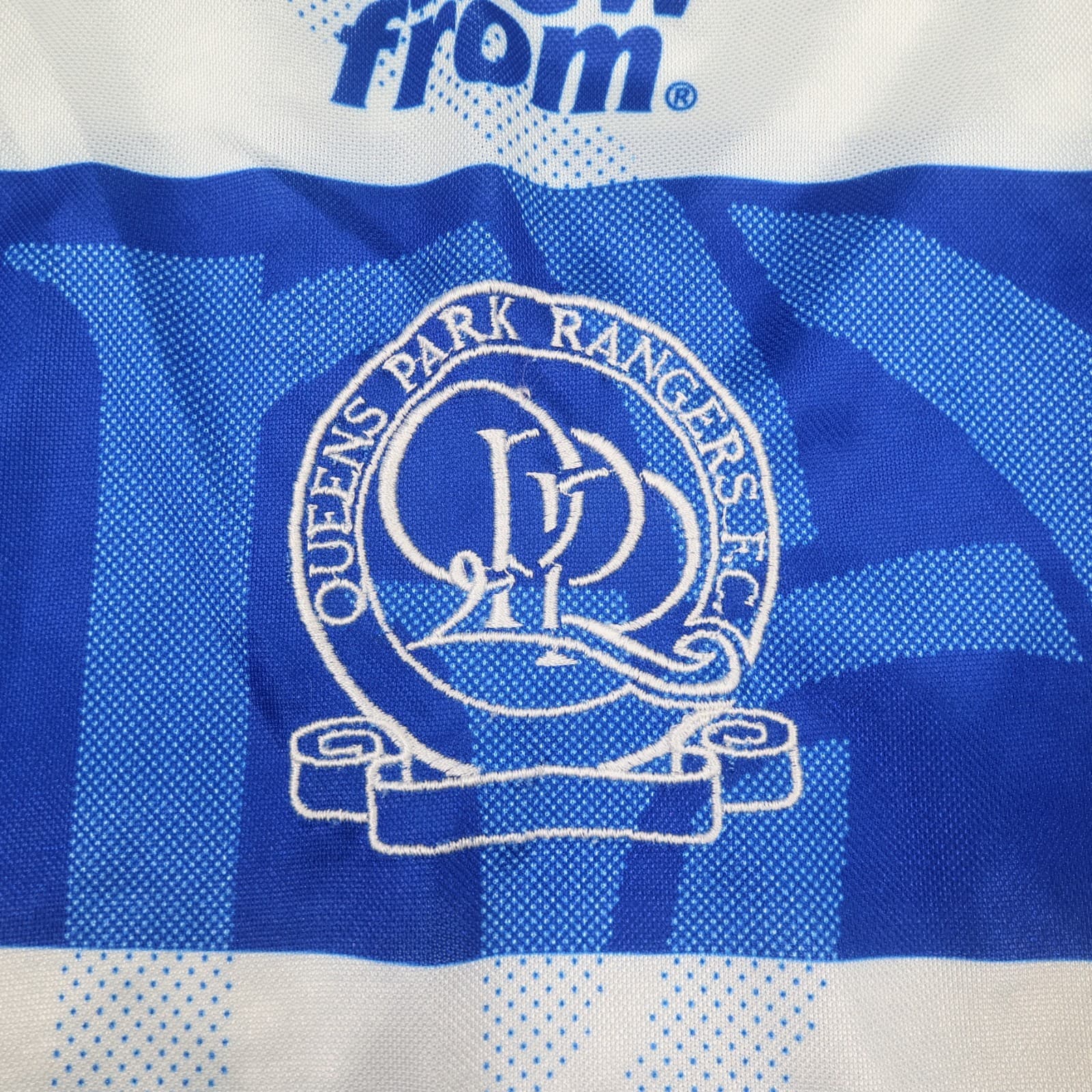 Vintage QPR Home Shirt Large Blue 1995 1996 Compaq Soccer Jersey 38/40 photo 4