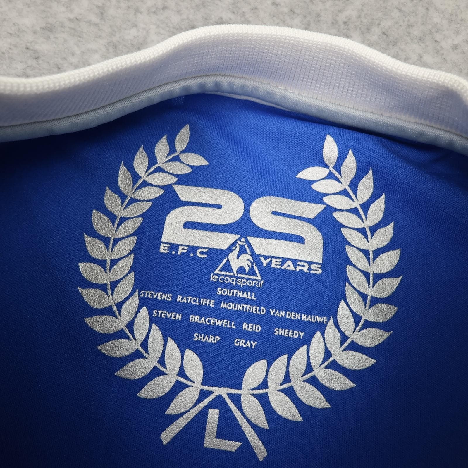 Everton Shirt Mens Large Blue Home Kit 2009 2010 Football Le Coq Sportif Chang photo 7