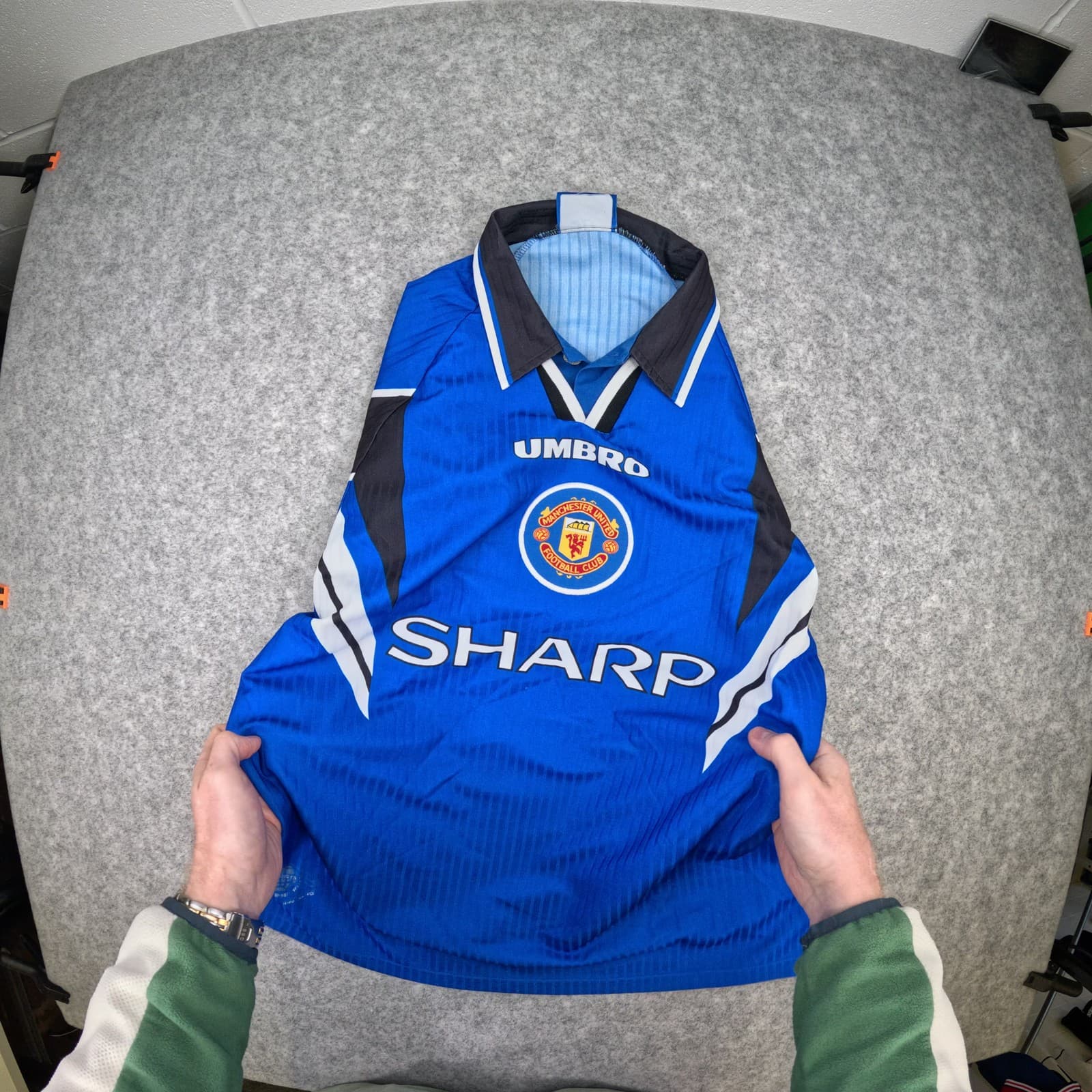 Manchester United Football Shirt Third 1996 98 Umbro Cantona 7 Soccer Jersey photo 6