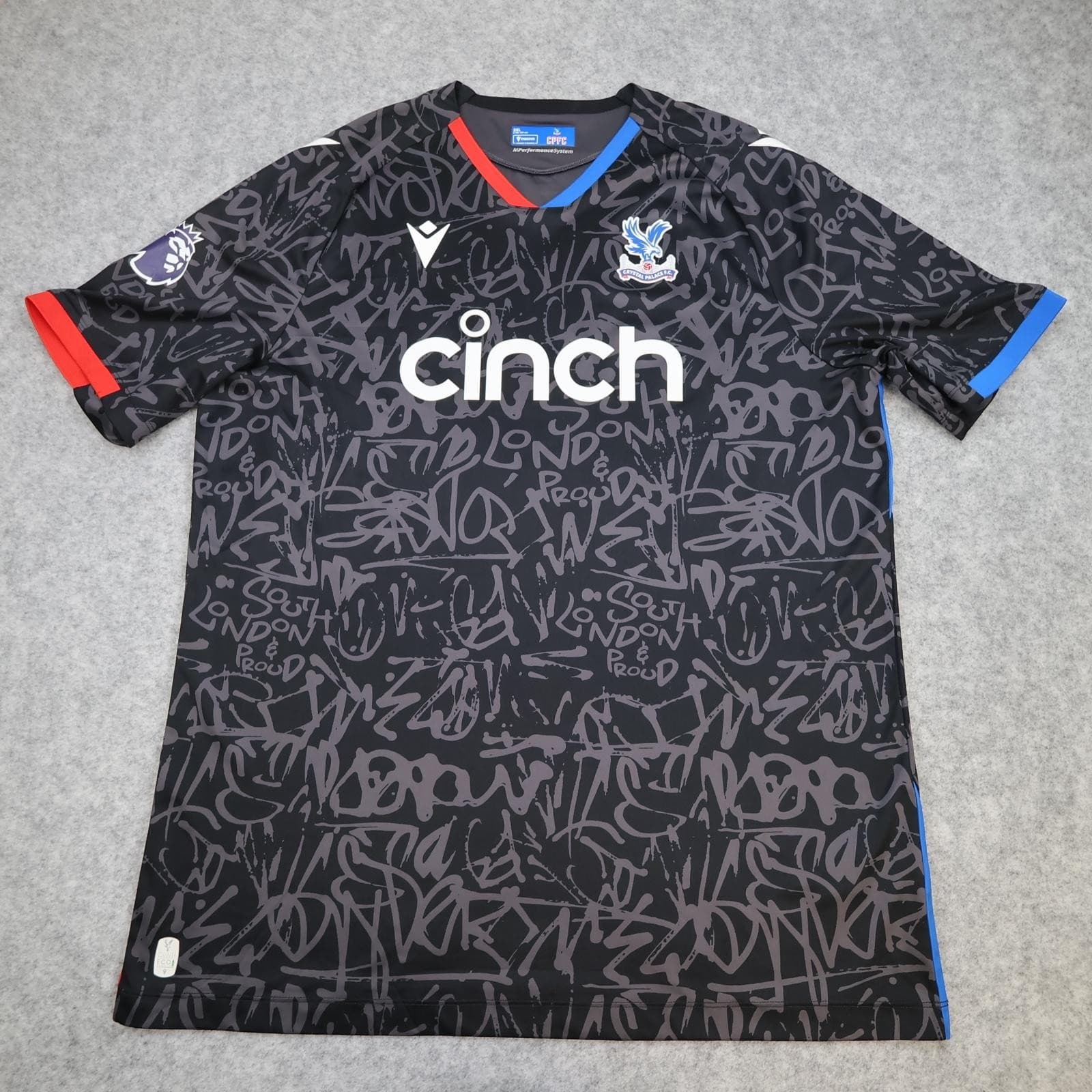 Crystal Palace Shirt Mens 3XL Black Third 2023 2024 Macron Cinch Eze 10 photo 6