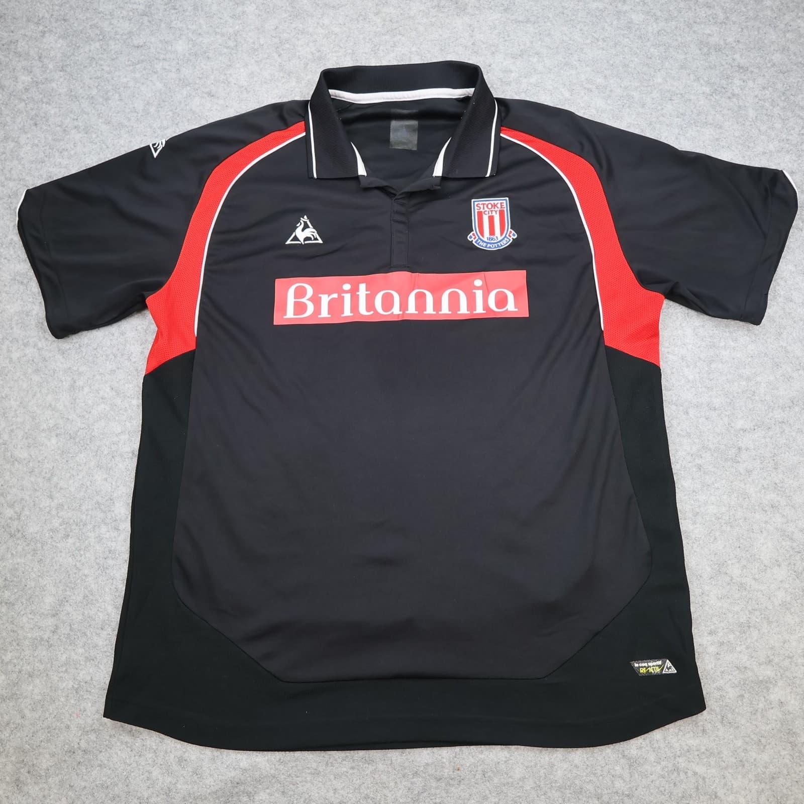 Stoke City Shirt Extra Large Black Away Kit 2009 2010 Le Coq Sportif Jersey