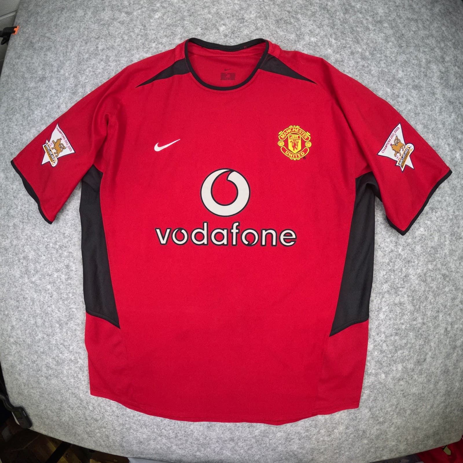 Manchester United Football Shirt Large Red Home 2002 2004 Nike Ronaldo 7 Jersey photo 2