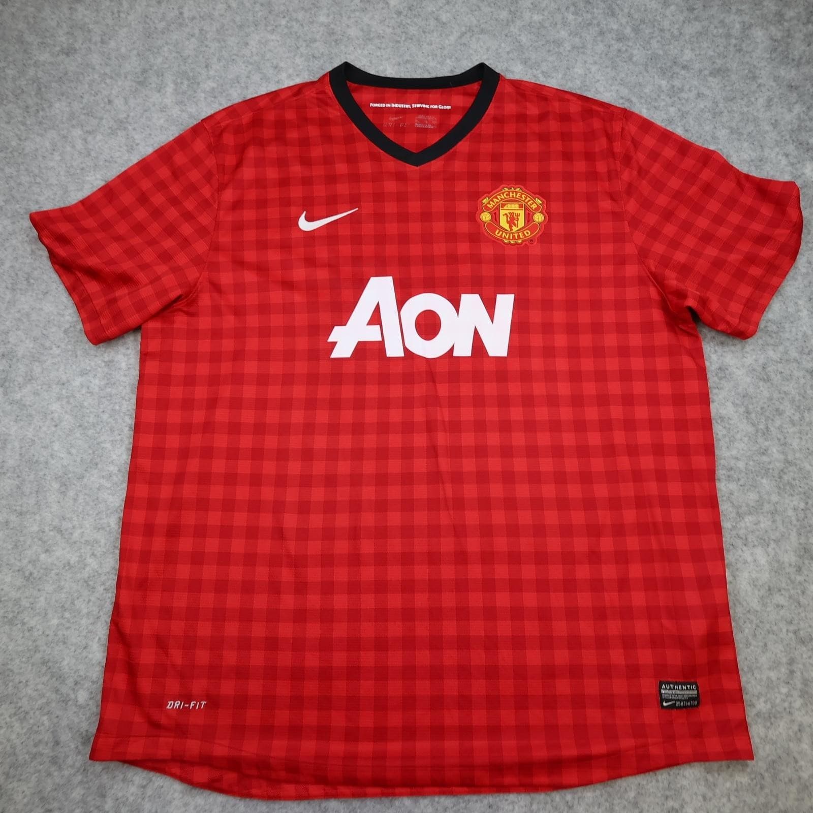 Manchester United Shirt Mens 2XL Red Home 2012 2013 EPL Football Nike Vidic 15 photo 2