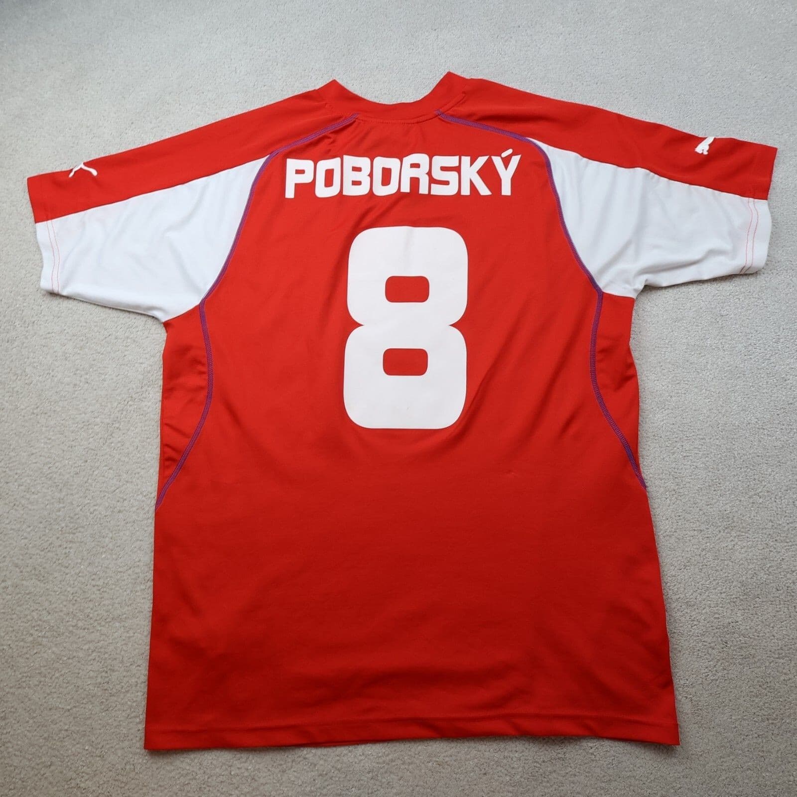 Czech Republic Football Shirt Large Red Home Kit 2003 2004 Jersey Karel Poborsky