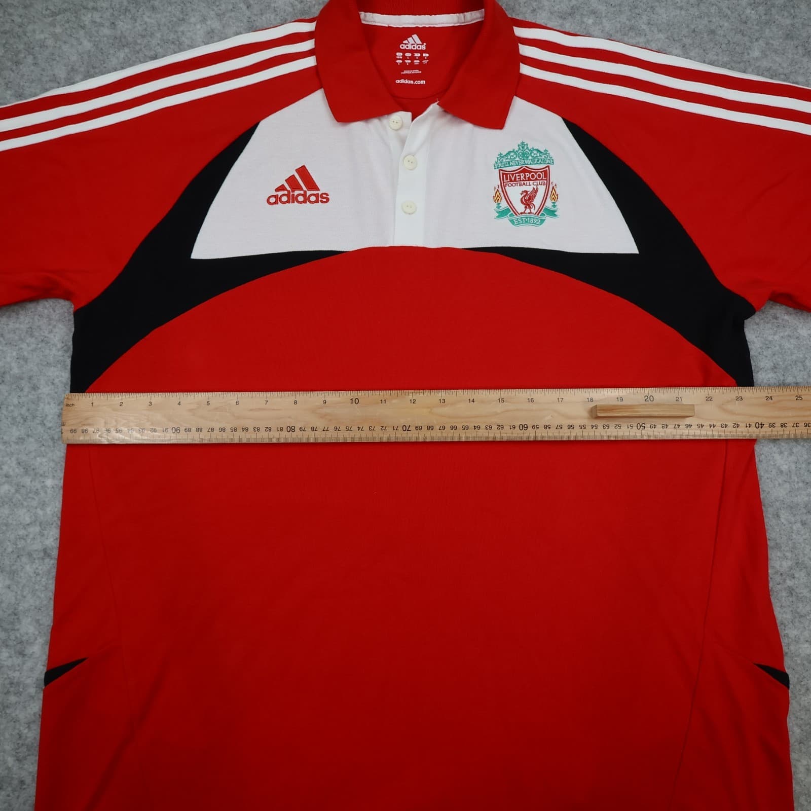Liverpool Polo Shirt Extra Large Red Training Kit 2007 2008 Adidas Soccer XL photo 9