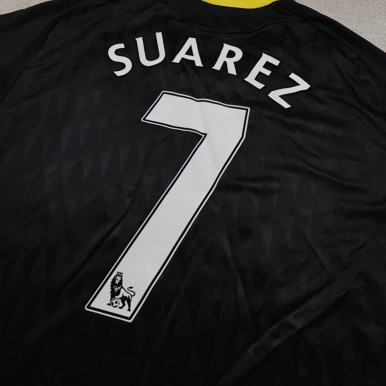 Liverpool Shirt Large Black Away Kit 2010 2011 Adidas Soccer Jersey Luis Suarez photo 7