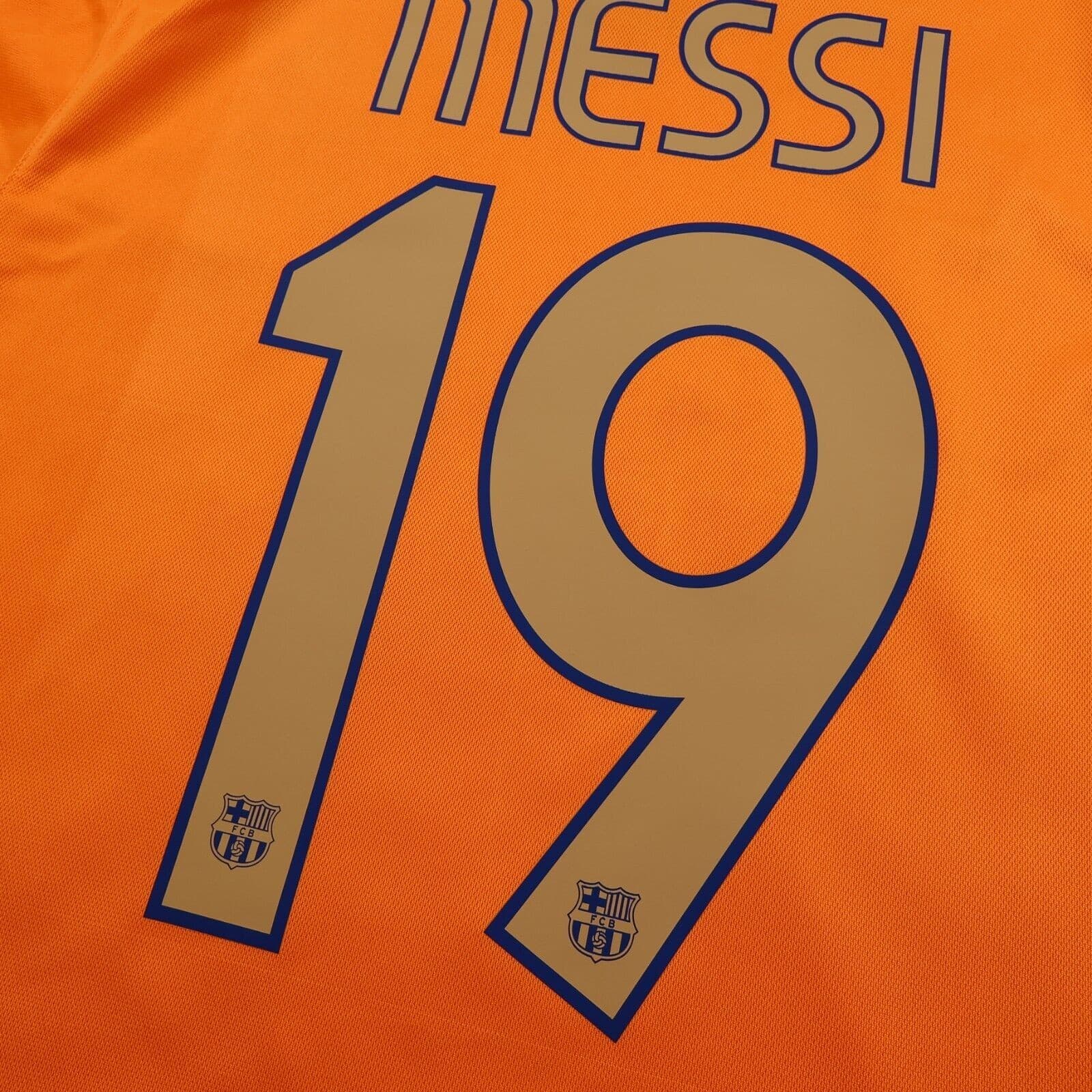 Barcelona Shirt Large Orange Away 2006 2008 Nike Jersey Football Lionel Messi photo 8