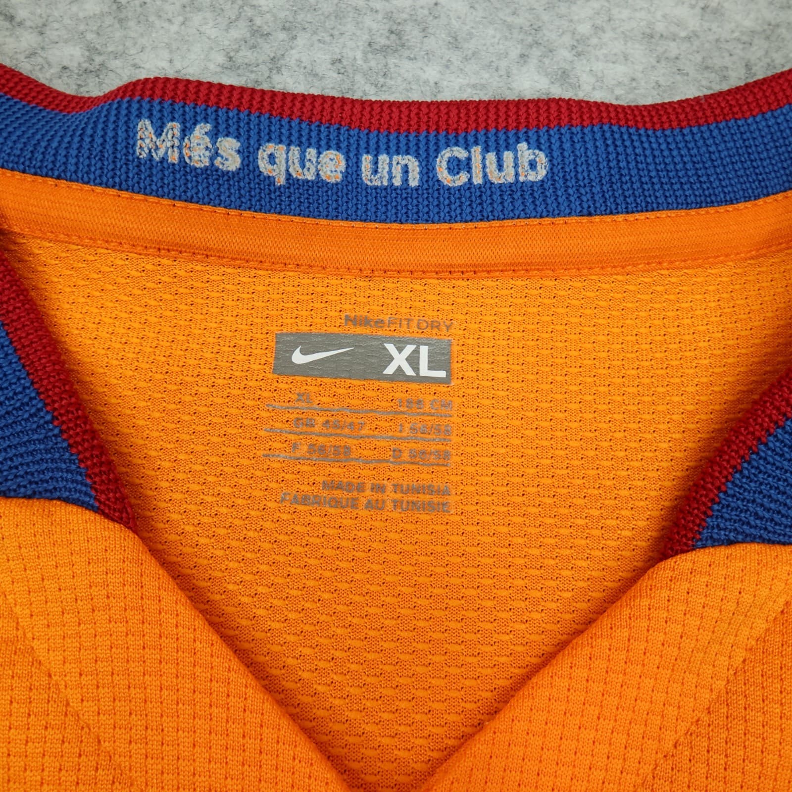 Vintage Barcelona Shirt Extra Large Orange Away Kit 2006 2007 Nike Soccer Jersey photo 6