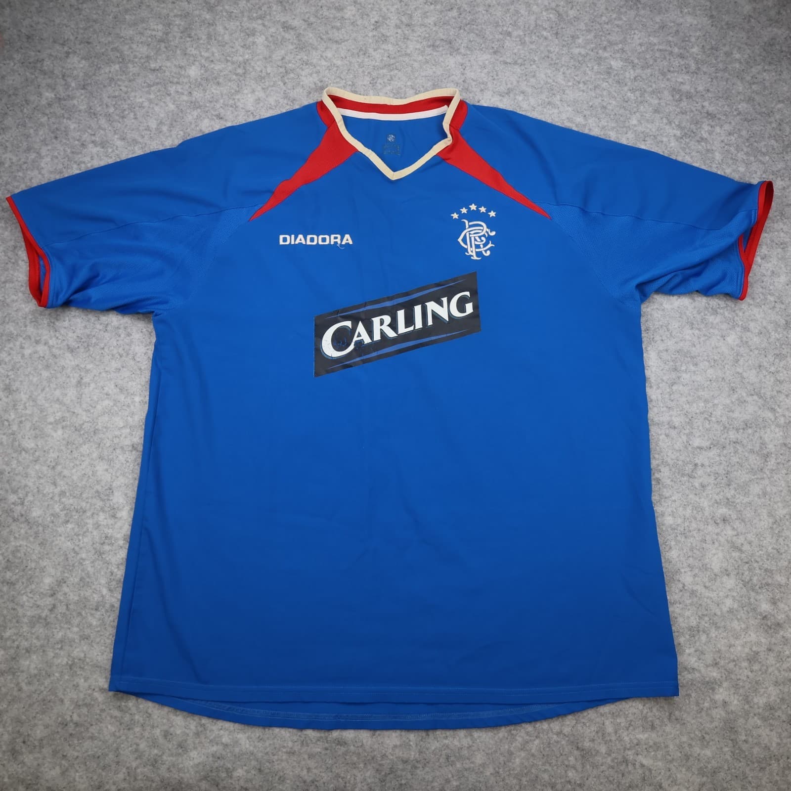 Vintage Rangers Football Shirt Extra Large Blue Home Kit 2003 2005 Diadora Mens