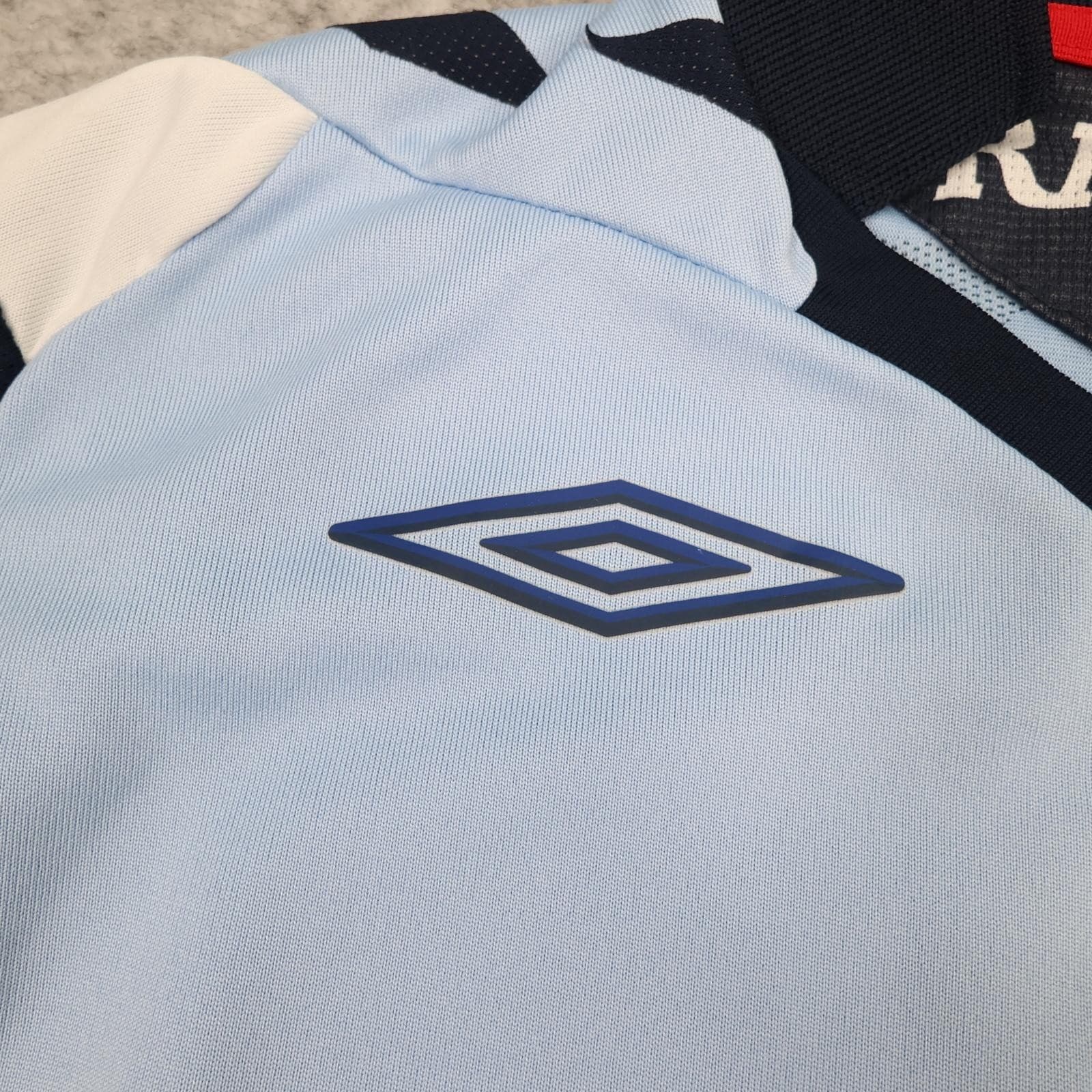 Rangers Shirt Mens Medium Light Blue Third 2006 2007 Umbro Carling Jersey photo 7