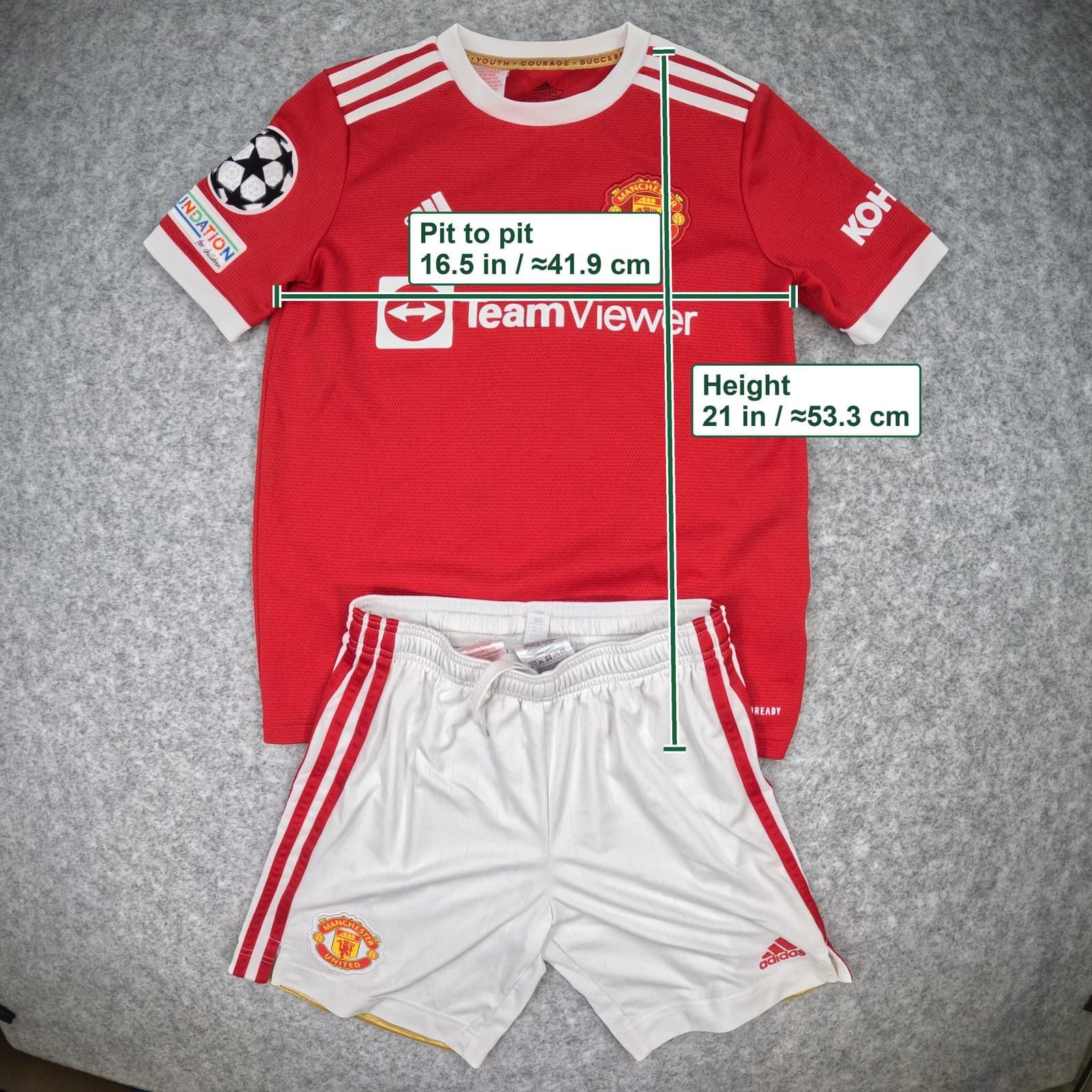 Manchester United Football Kit Set 11 12Y 152 Home 2021-22 adidas Rashford 10 photo 8