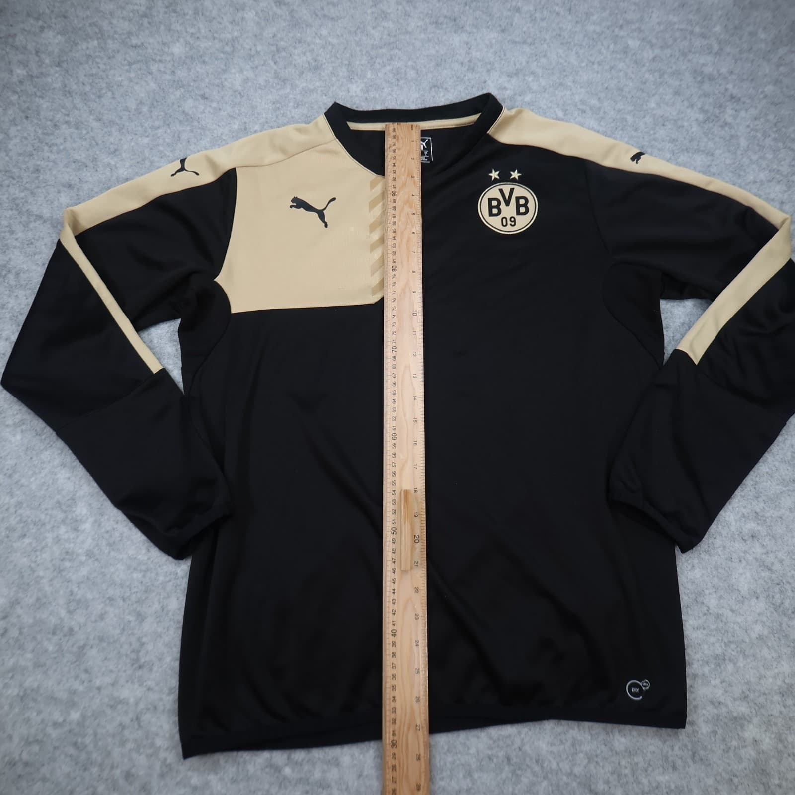Borussia Dortmund Drill Top Large Black Training Puma Soccer 2015 2016 Pullover photo 10
