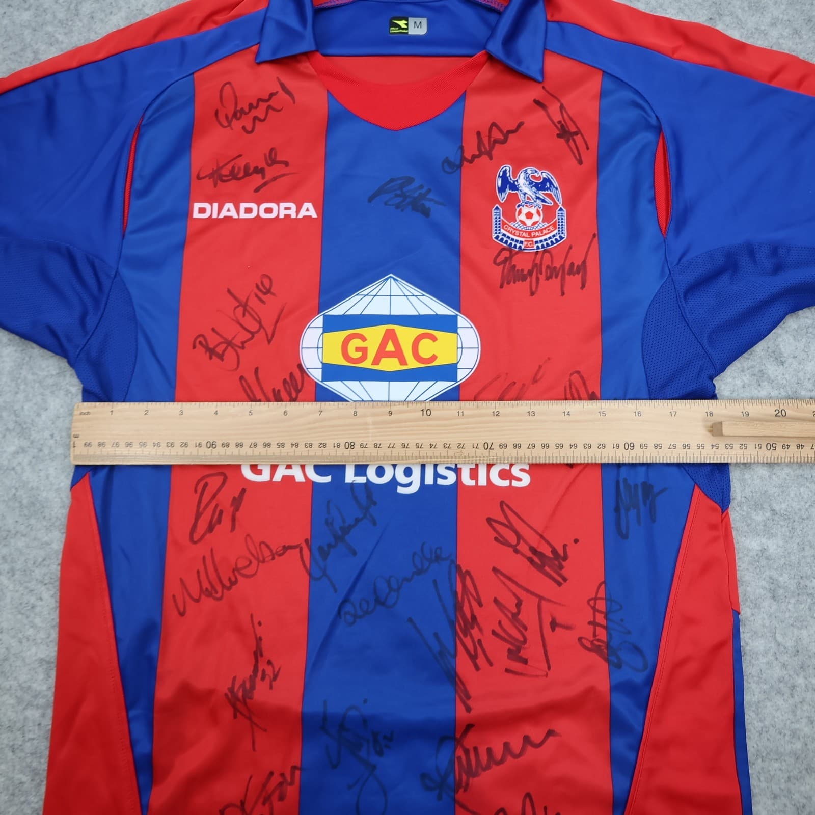 Crystal Palace Shirt Medium Home Kit 2006 2007 Squad Signed COA Included photo 18