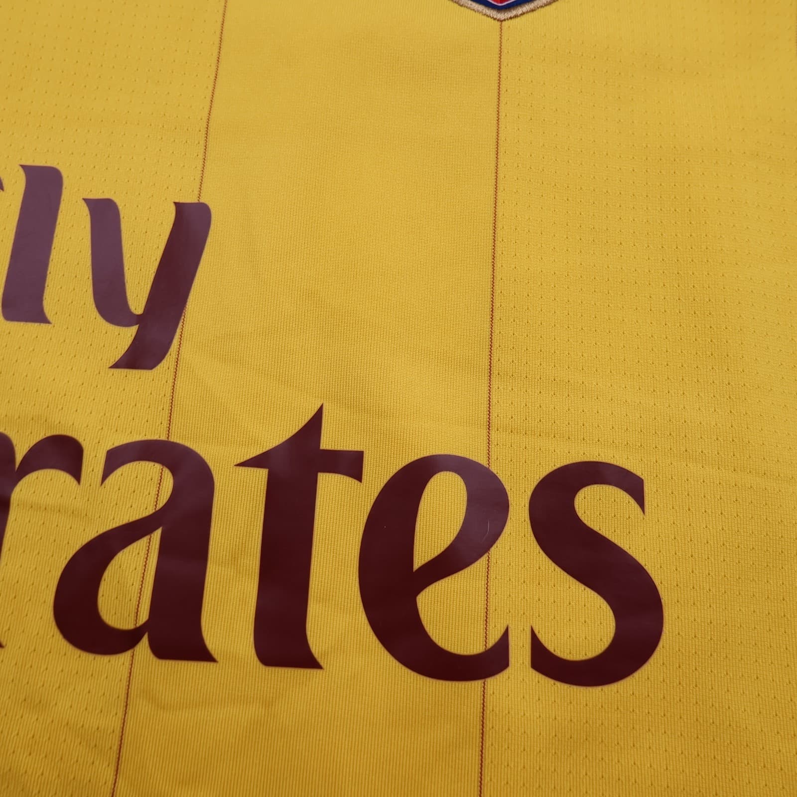 Arsenal Shirt Large Yellow Away Kit 2010 2013 Nike Soccer Jersey Football photo 5