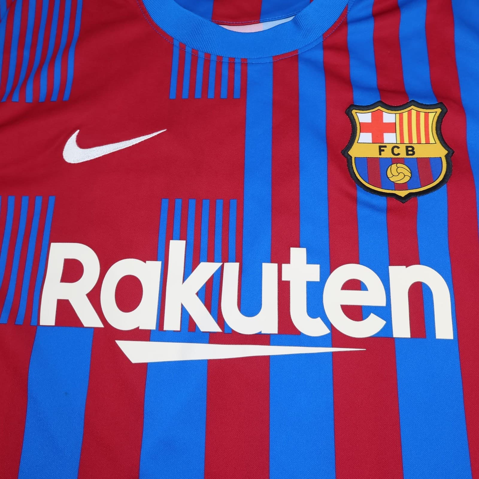 Barcelona Shirt Mens XL Red Blue Home 2021 2022 Football Nike Soccer Jersey photo 3