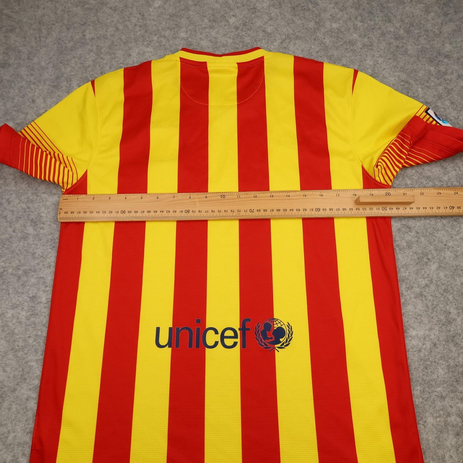 Barcelona Shirt Mens Medium Away 2013 2014 Football Nike Qatar Airways Jersey photo 9