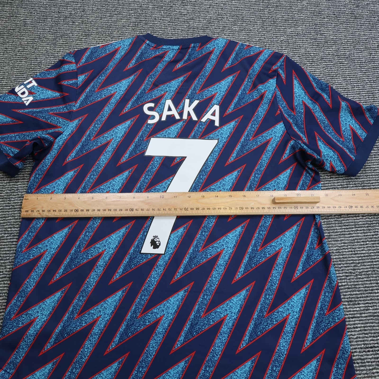 Arsenal Shirt Large Blue Third Kit 2021 2022 Adidas Football Jersey Saka Soccer photo 11