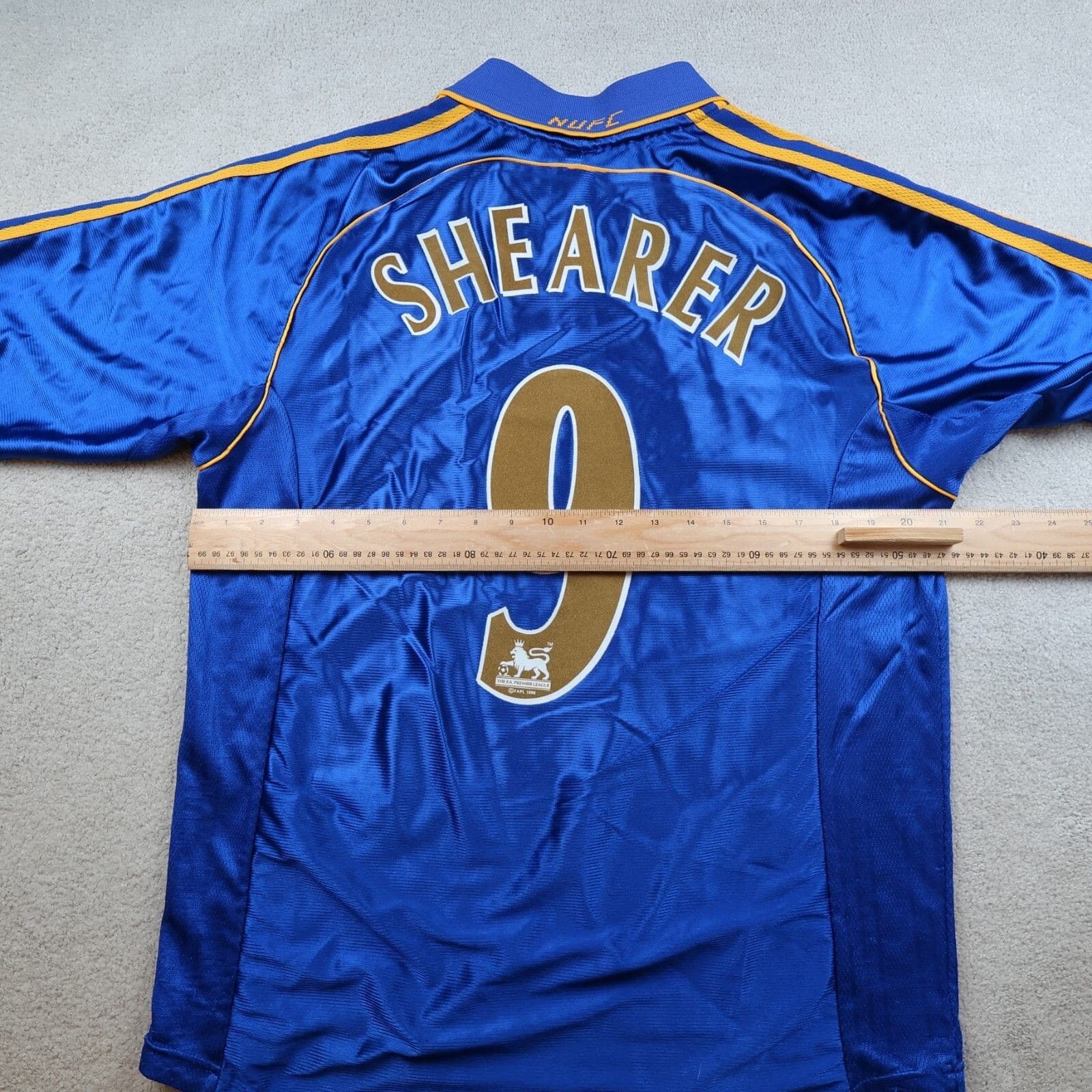 Vintage Newcastle United Shirt Large Blue Away Kit 1998 1999 Jersey Alan Shearer photo 11