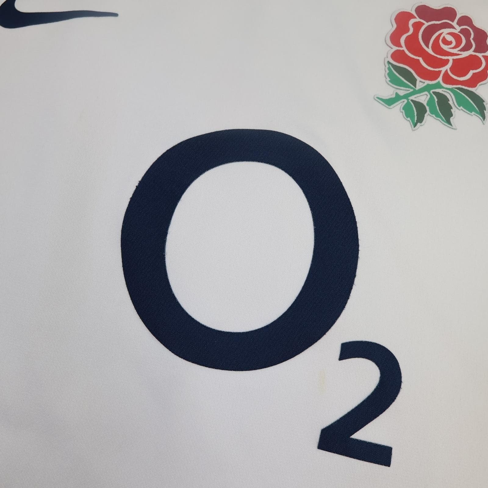 England Rugby Shirt Mens XL White 2007 2008 Home Rugby Union Nike O2 Jersey photo 6