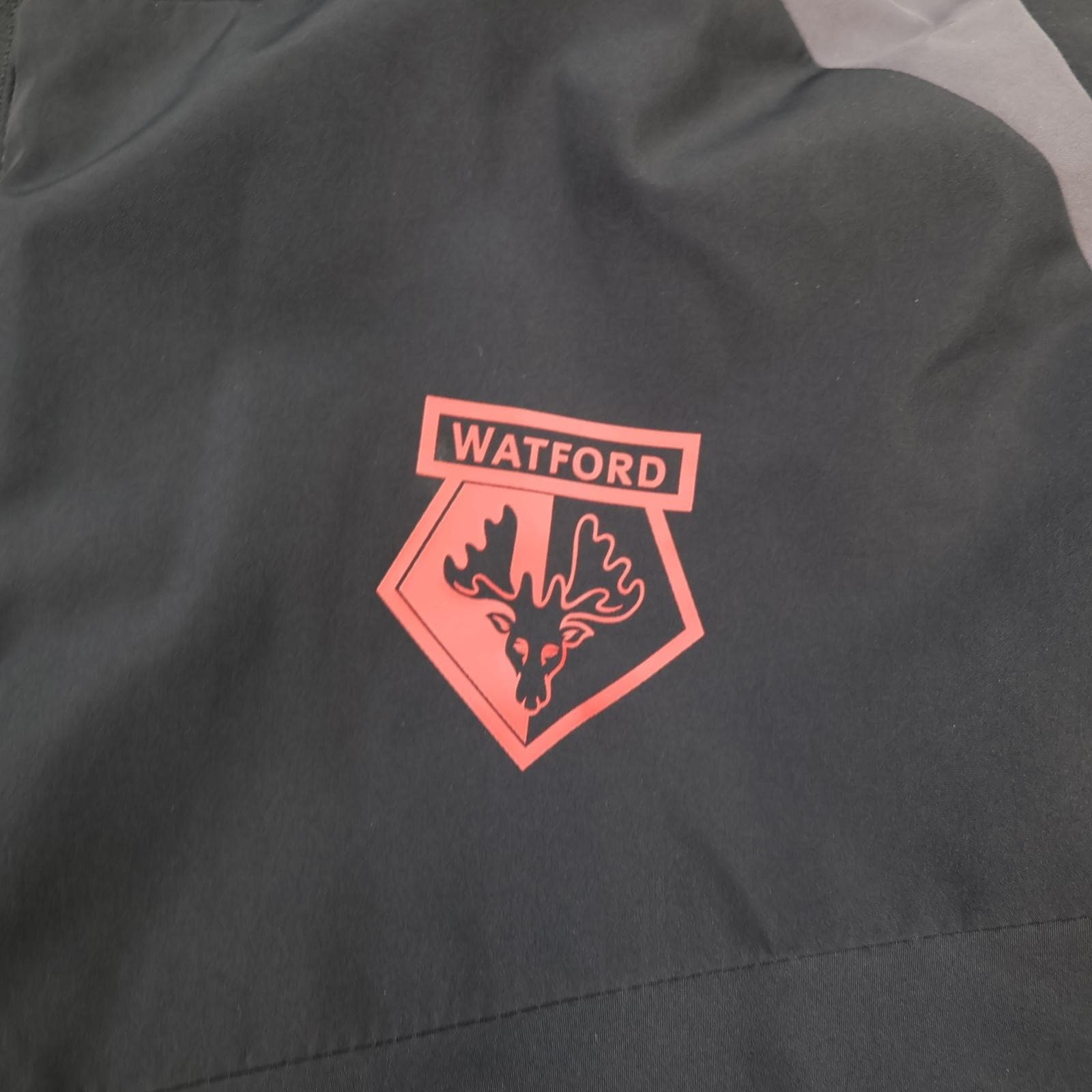Watford Jacket Mens Medium Black EFL Football Kelme Hooded Padded Warm Coat photo 5