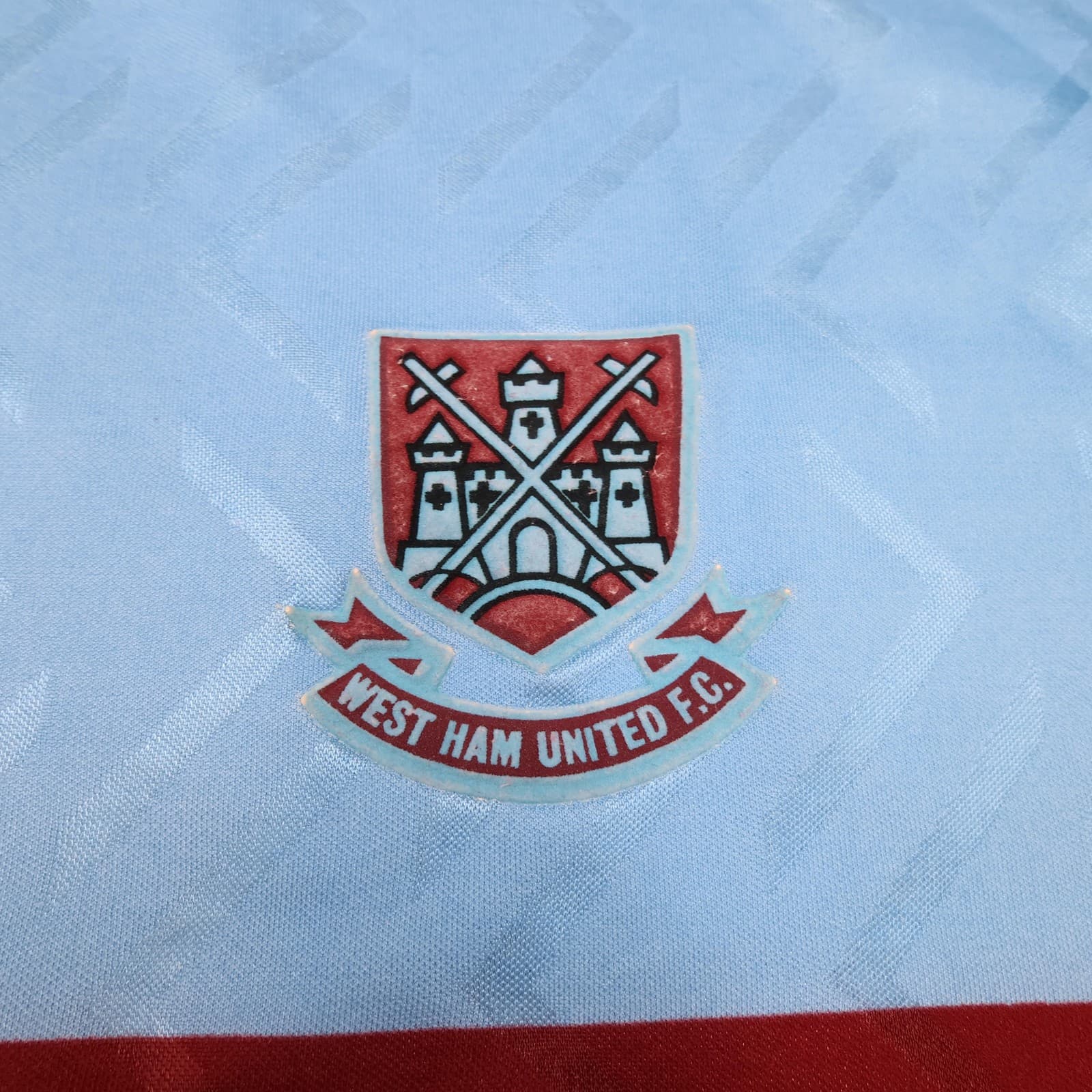 Vintage West Ham United Shirt Mens 2XL Blue Away Pony Dagenham Motors 1993 1995 photo 4