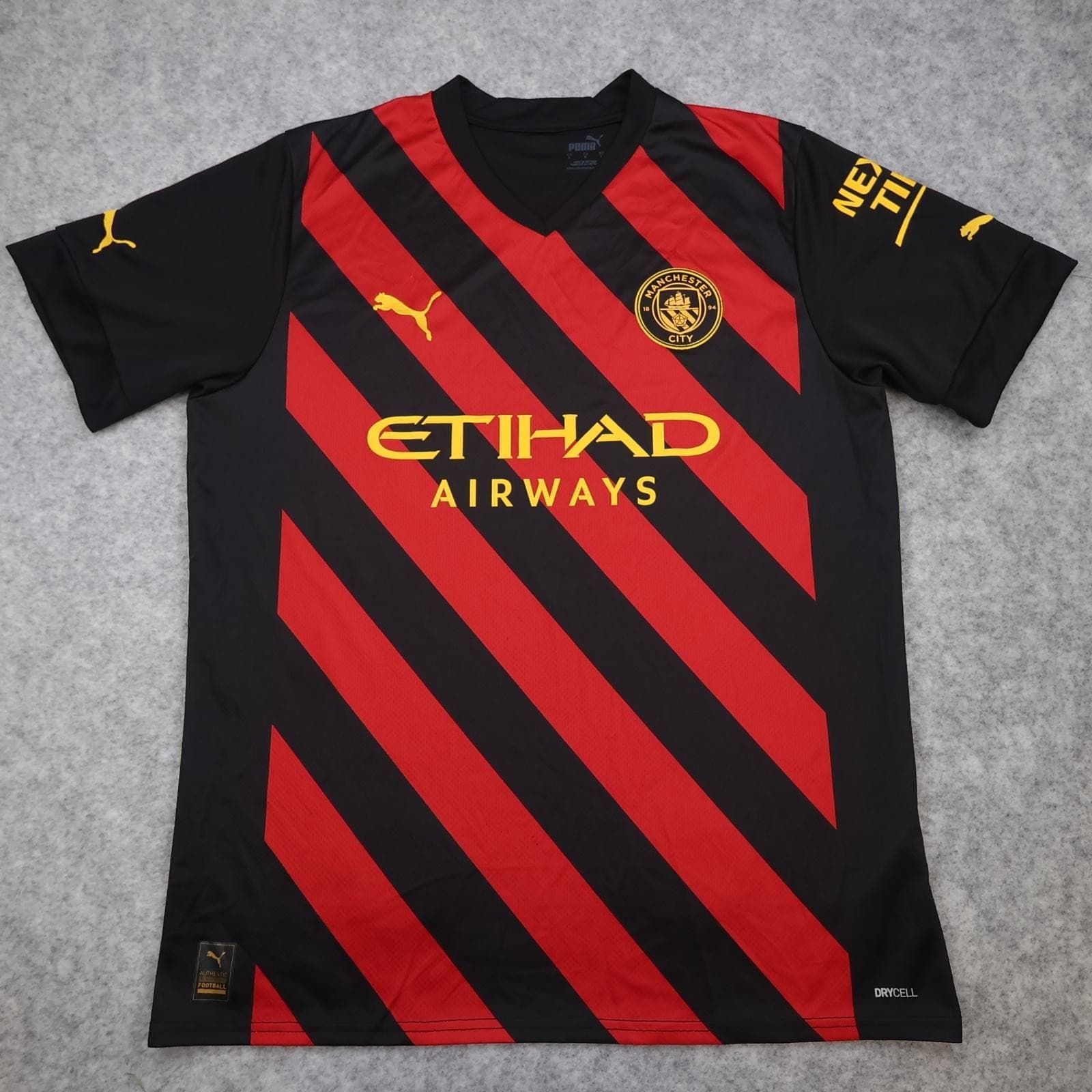 Manchester City Away Shirt Mens Large Black 2022 2023 EPL Football Puma Etihad
