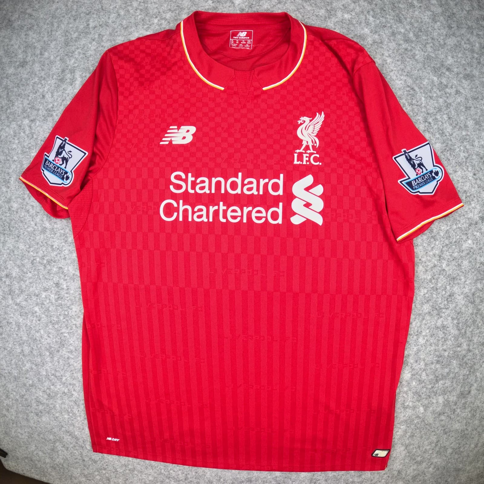 Liverpool Football Shirt XL Home 2015 2016 New Balance Henderson Soccer Jersey photo 2