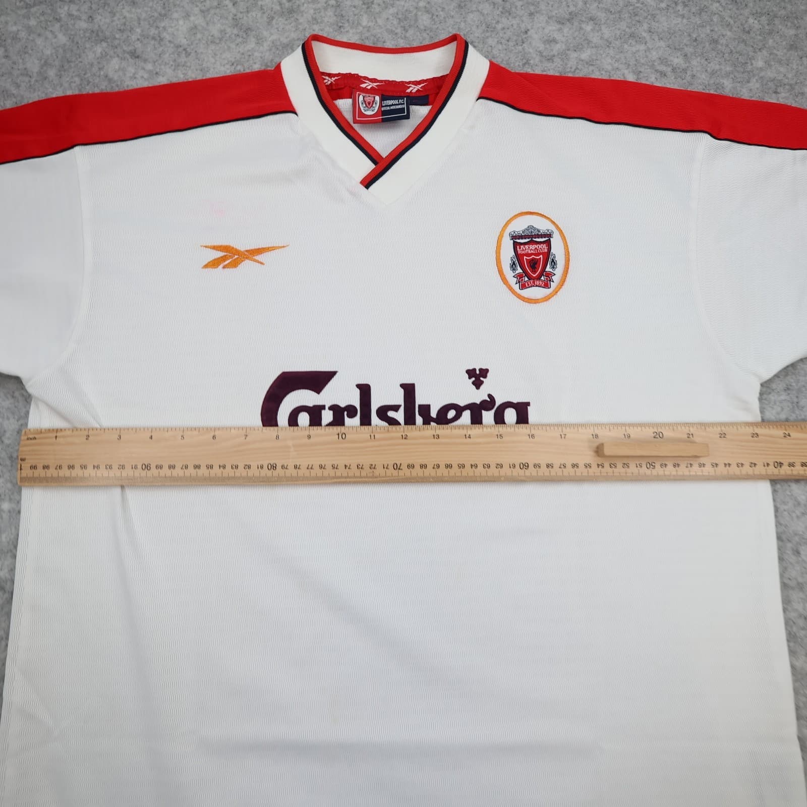 Vintage Liverpool Shirt Extra Large White Away Kit 1998 2000 Reebok Jersey photo 12
