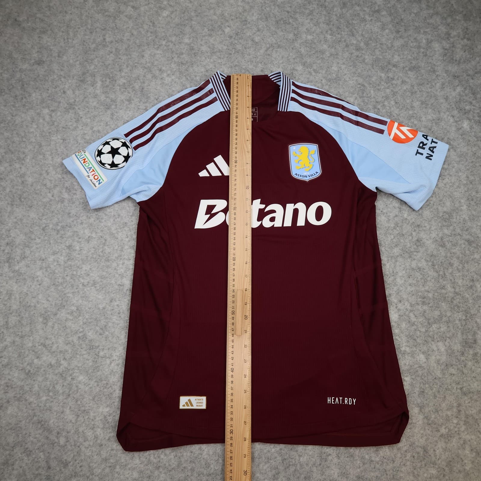 Aston Villa Shirt Mens Medium Red Home 2024 2025 Authentic Football Adidas UCL photo 14