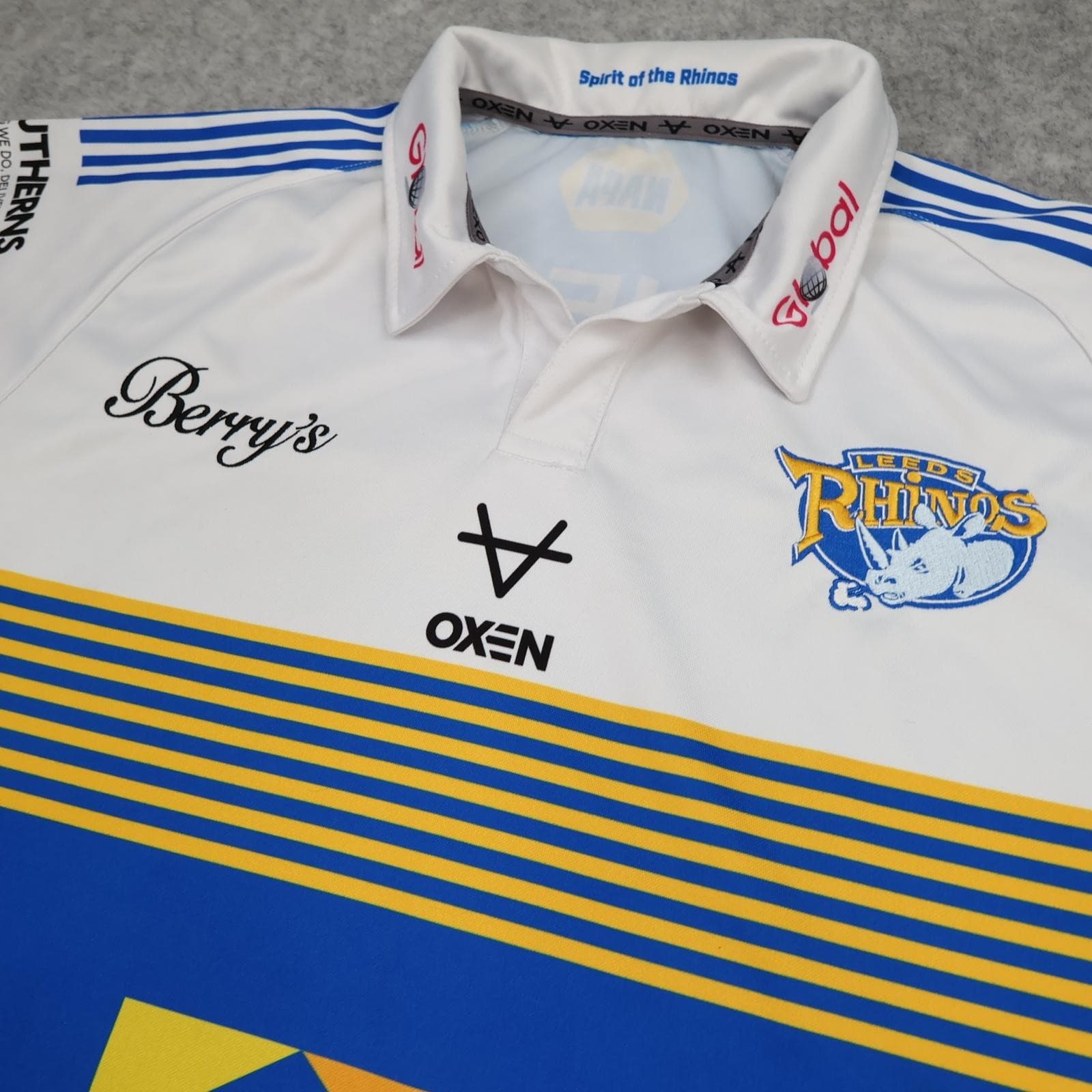 Leeds Rhinos Rugby Shirt Mens Extra Large Rugby League Oxen Building Society photo 3