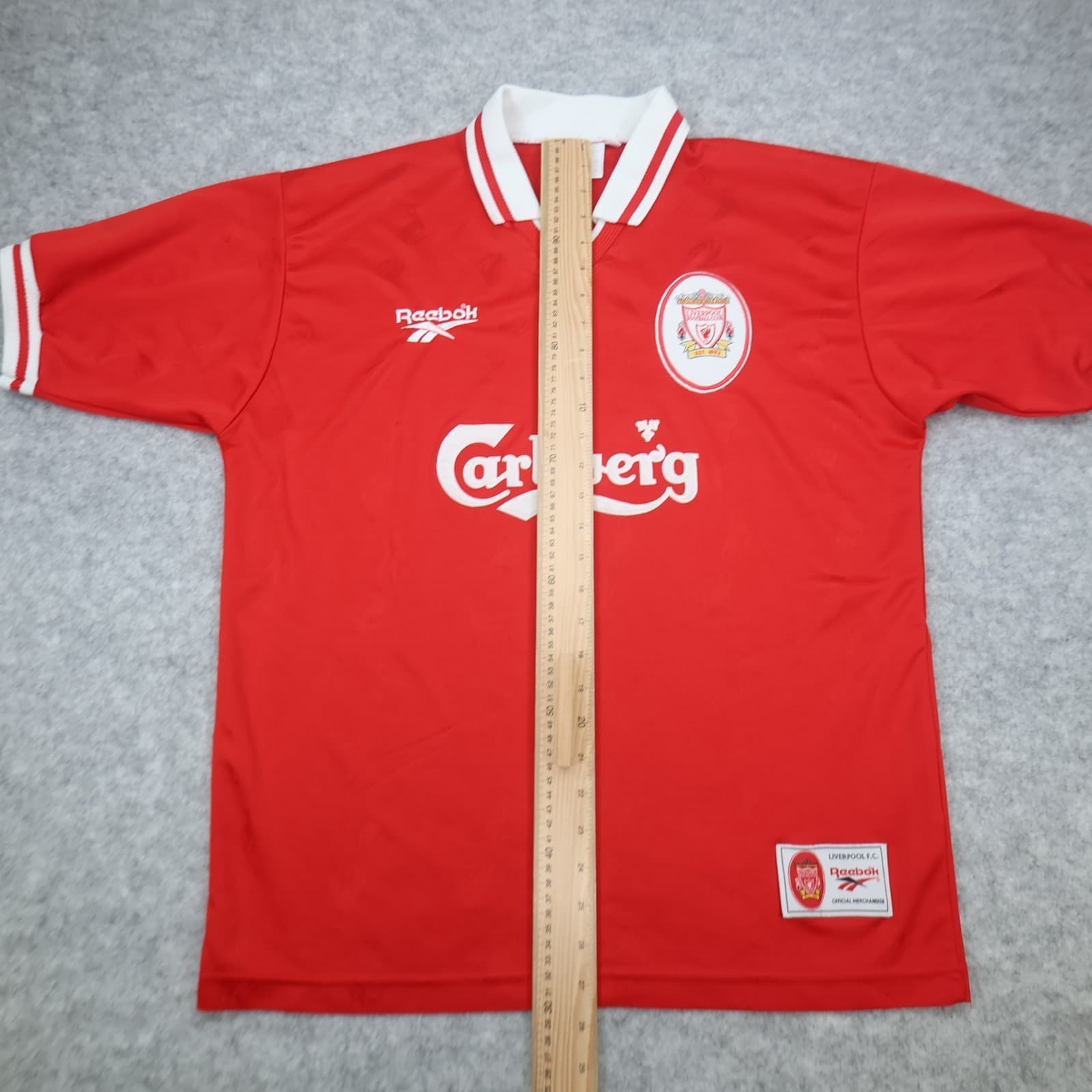 Vintage Liverpool Shirt Large Red Home Kit 1997 1999 Reebok Jersey 42/44 Fowler photo 14