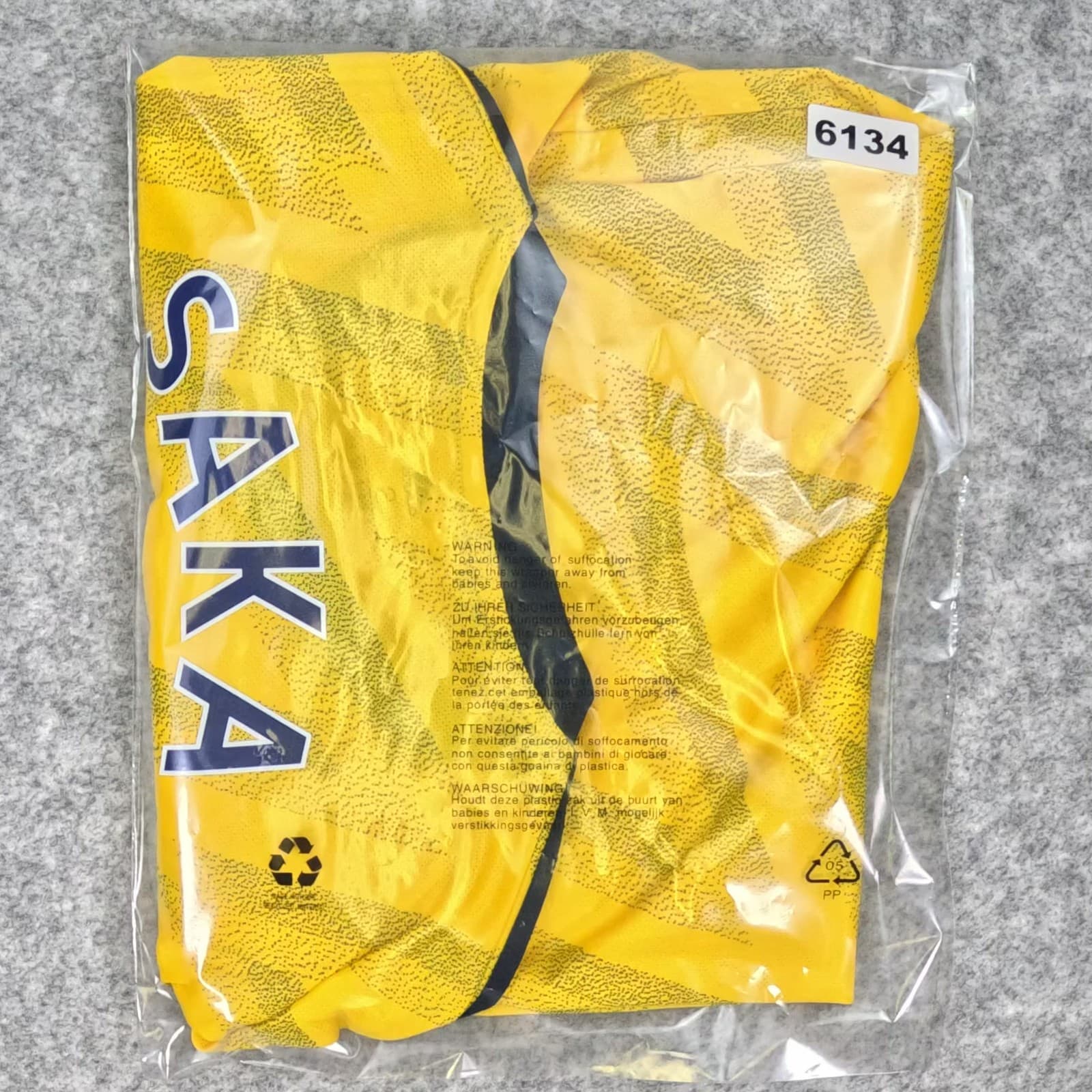 Arsenal Football Shirt Small 2019 2020 Yellow adidas Saka 77 Soccer Jersey photo 6