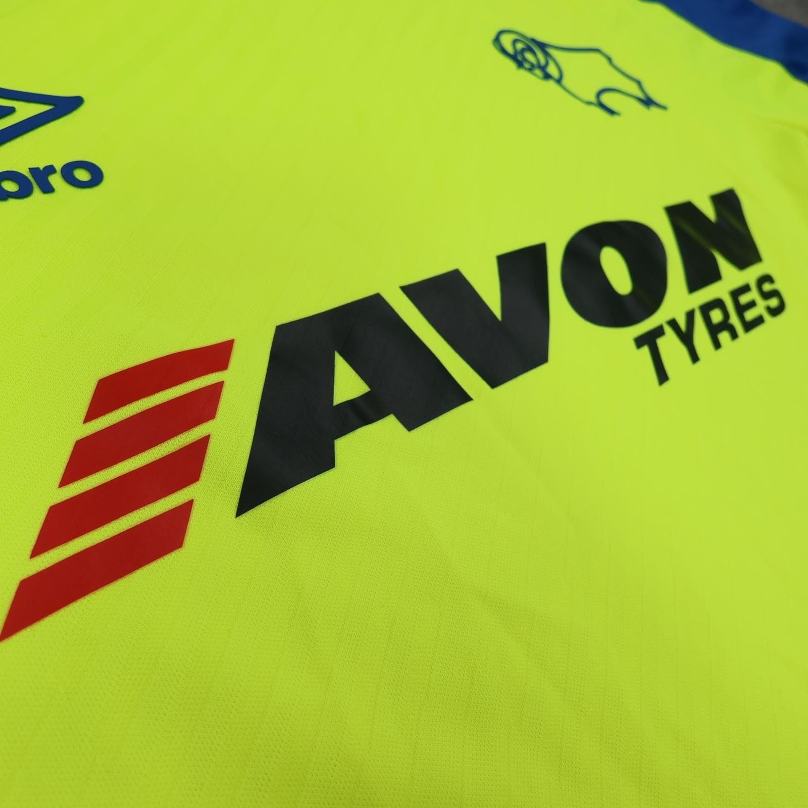 Derby County Shirt Mens Small Yellow Away Football Umbro 2017 2018 Jersey photo 6