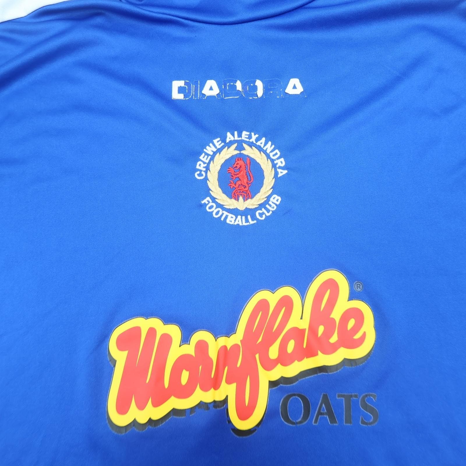 Crewe Alexandra Away Shirt Mens Medium Blue EFL 2005 2007 Diadora Mornflake Oats photo 3