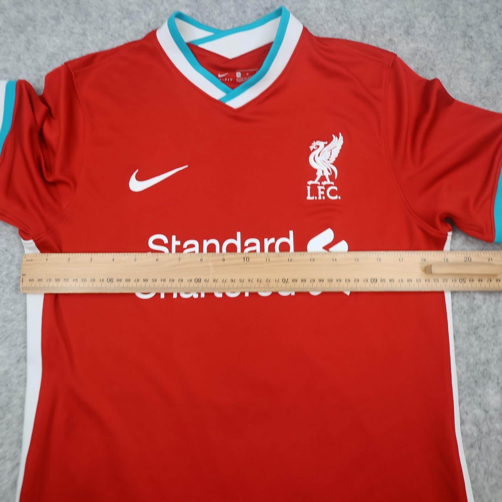 Liverpool Shirt Mens Medium Red Home 2020 2021 Football Nike Fabinho 3 Jersey photo 11
