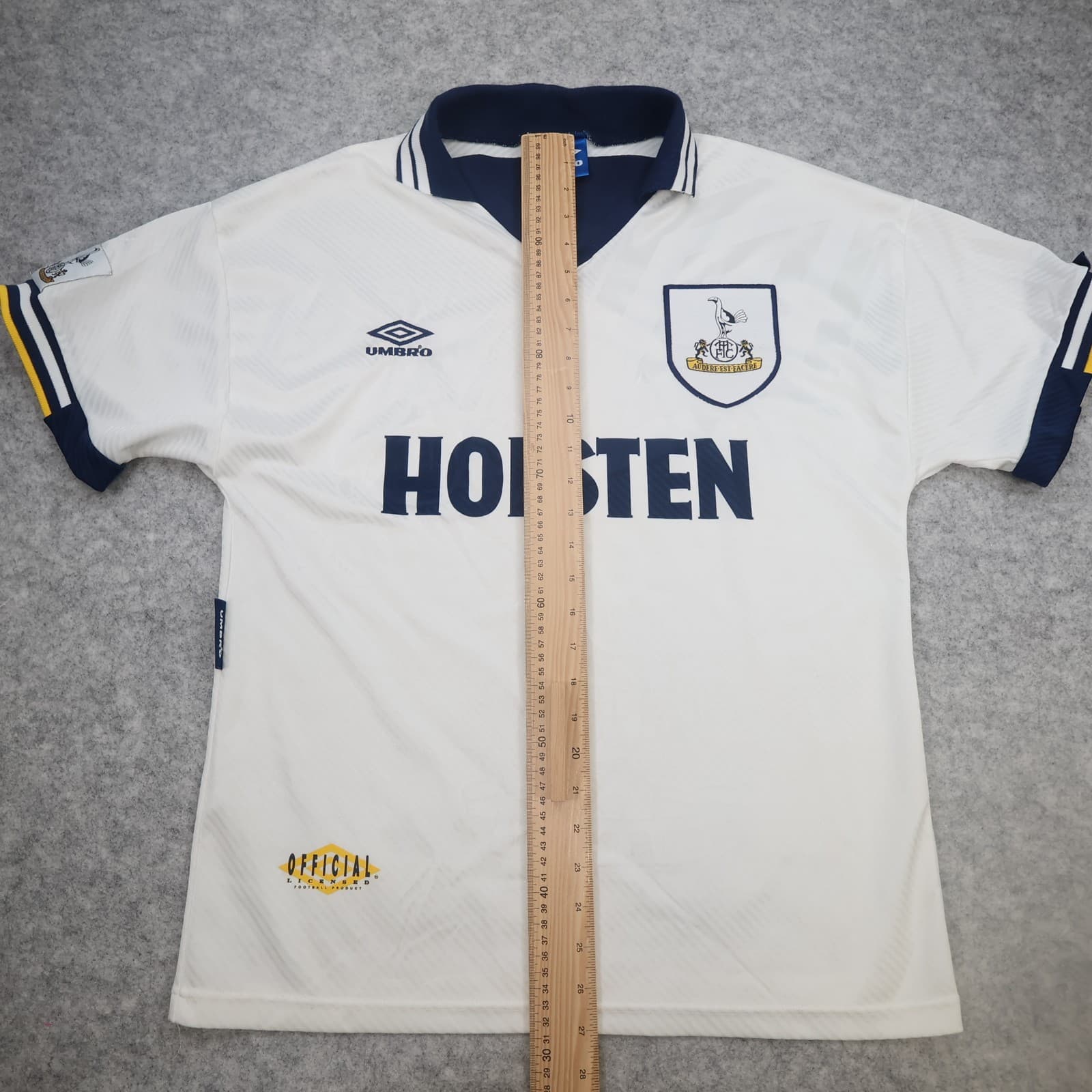 Vintage Tottenham Hotspur Shirt Medium White Home Kit 1993 1995 Soccer Jersey photo 12