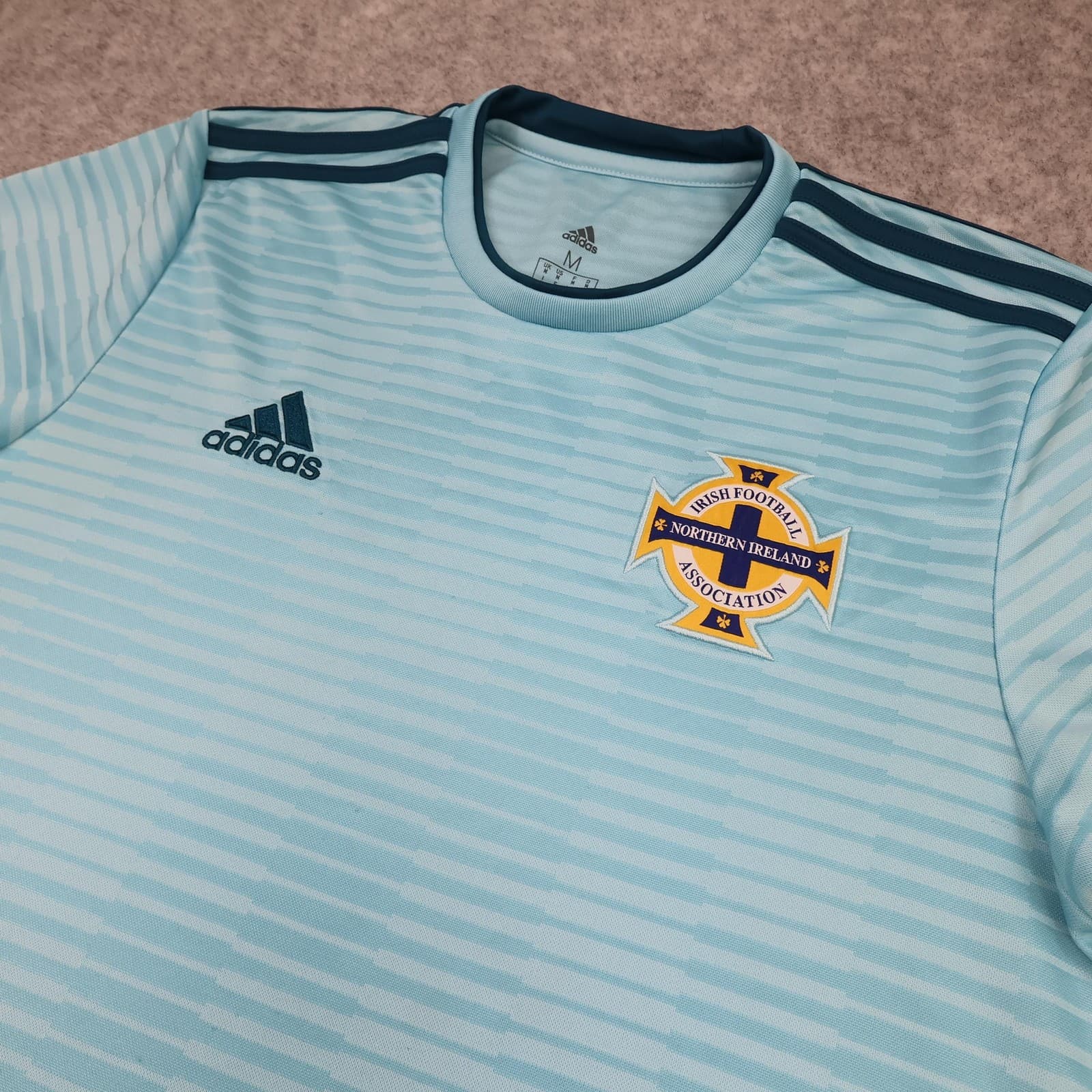 Northern Ireland Shirt Mens Medium Blue Away 2018 2019 Football Adidas Jersey photo 5