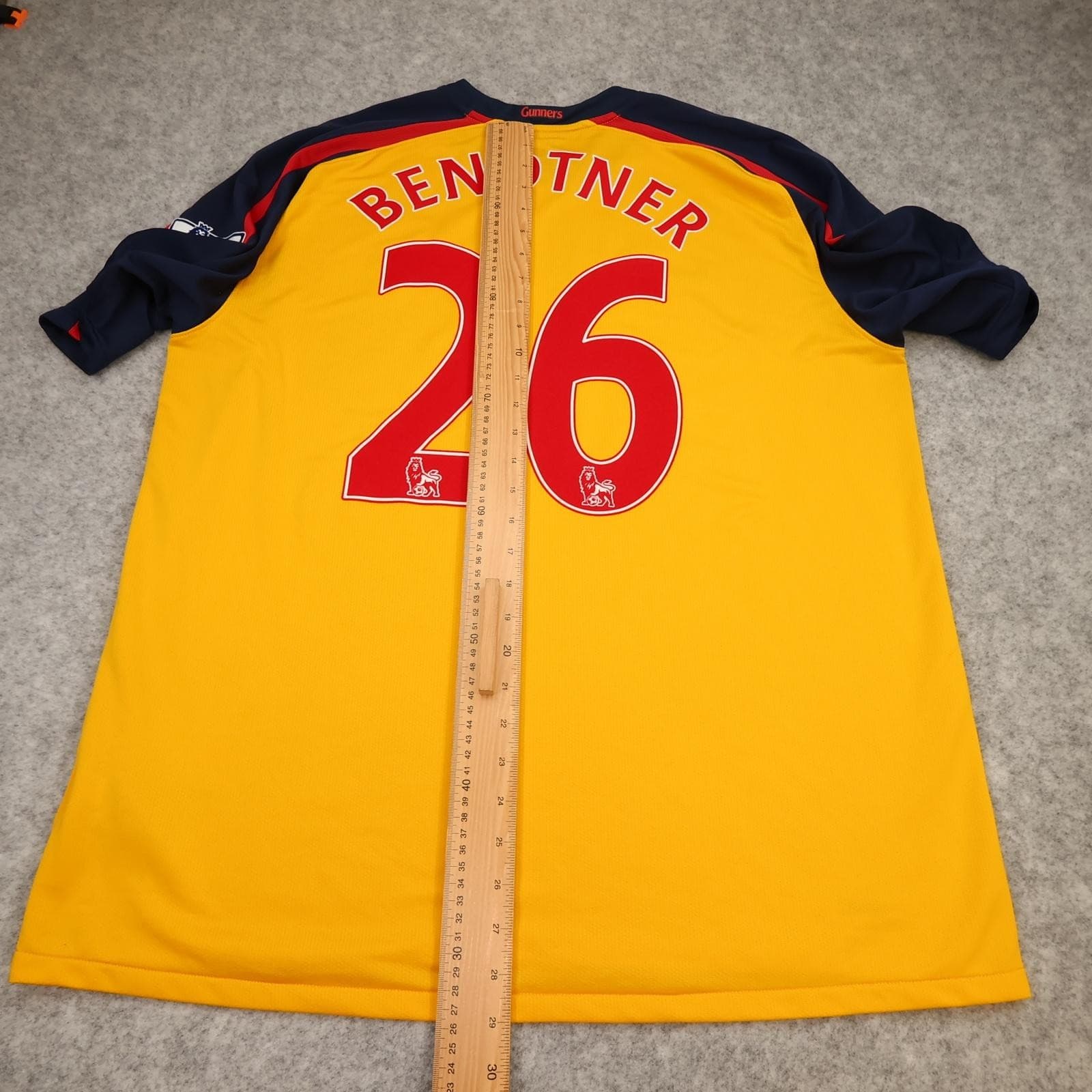 Arsenal Away Shirt Mens XL Yellow Nike 2008 2009 Bendtner Football Soccer Jersey photo 8