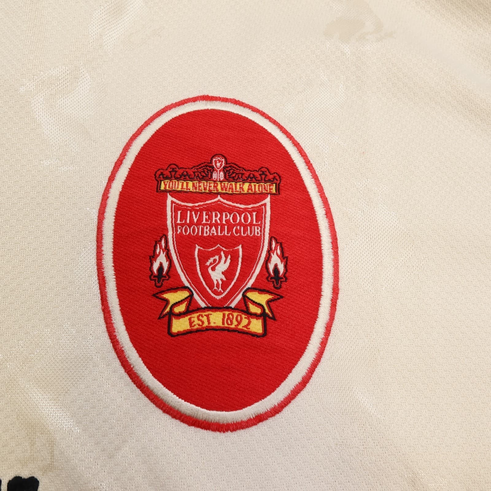Vintage Liverpool Shirt Medium Beige Away Kit 1996 1997 Reebok Jersey 38/40 90s photo 6
