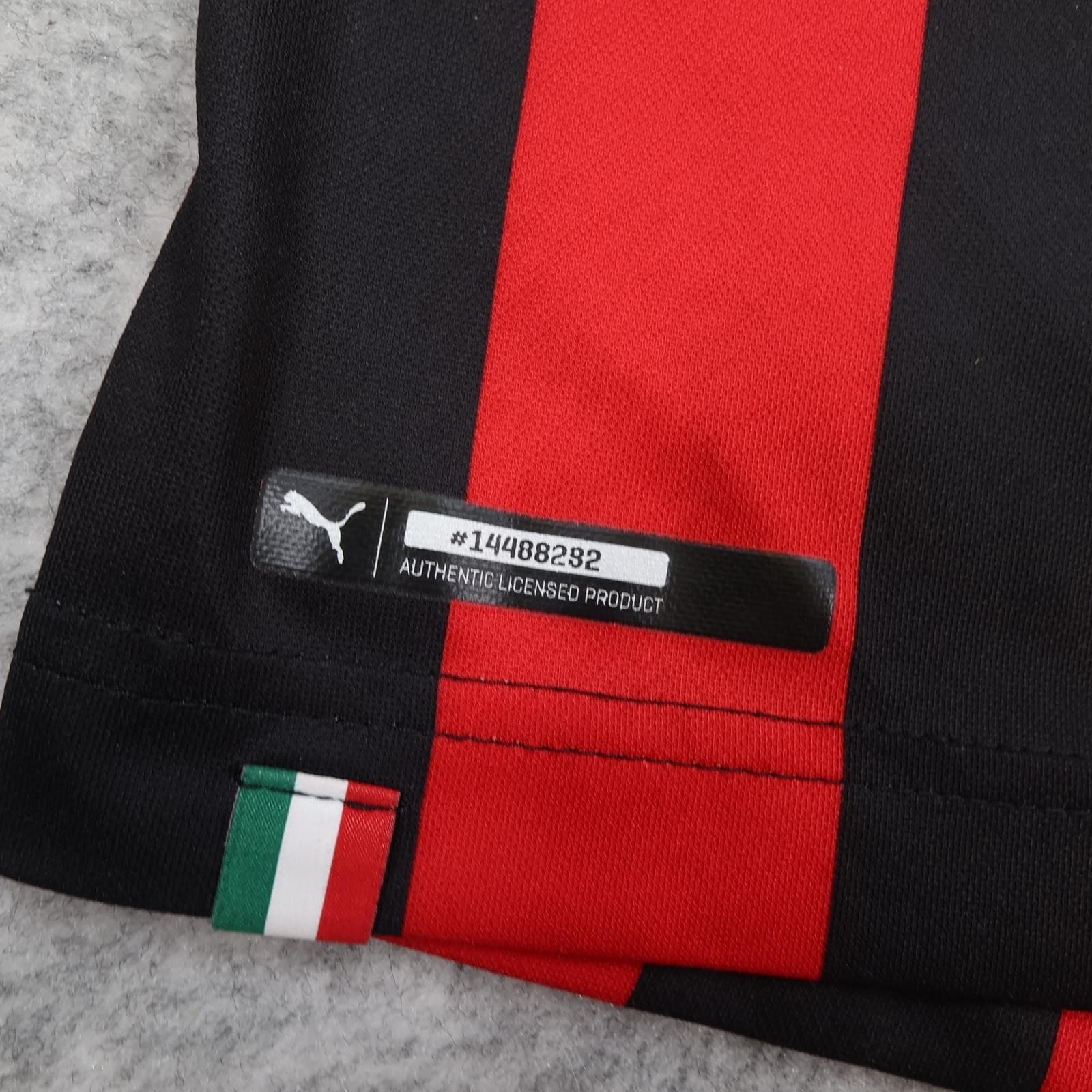 AC Milan Shirt Mens Medium Red Black Home 2018 2019 Football Puma Fly Emirates photo 2
