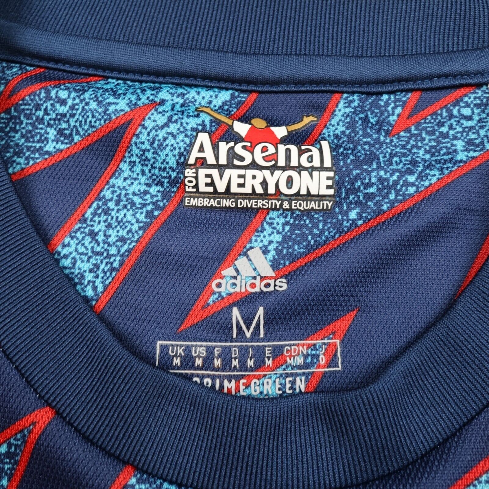 Arsenal Shirt Medium Blue Third Kit 2021 2022 Adidas Football Jersey Saka 7 photo 4