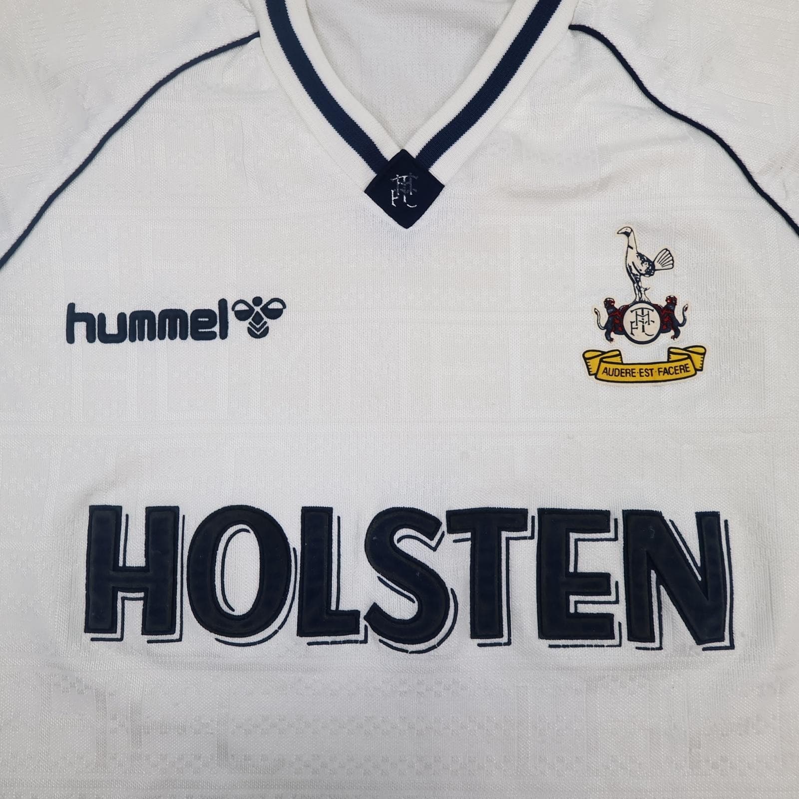 Vintage Tottenham Hotspur Shirt Mens XL White Home 1989 1991 Hummel Holsten photo 3