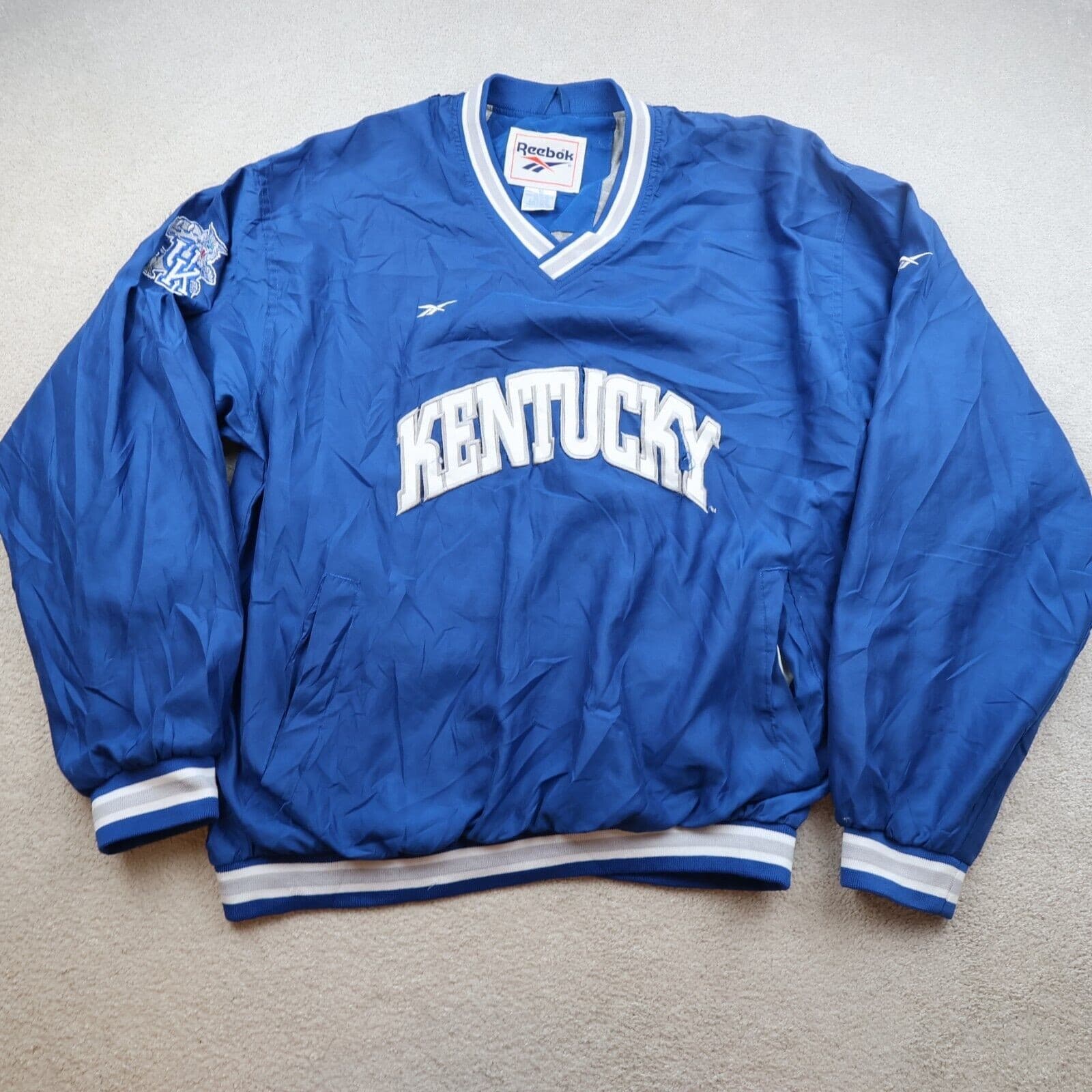 Vintage Kentucky Wildcats Sweatshirt Medium Blue Pullover Reebok 90s