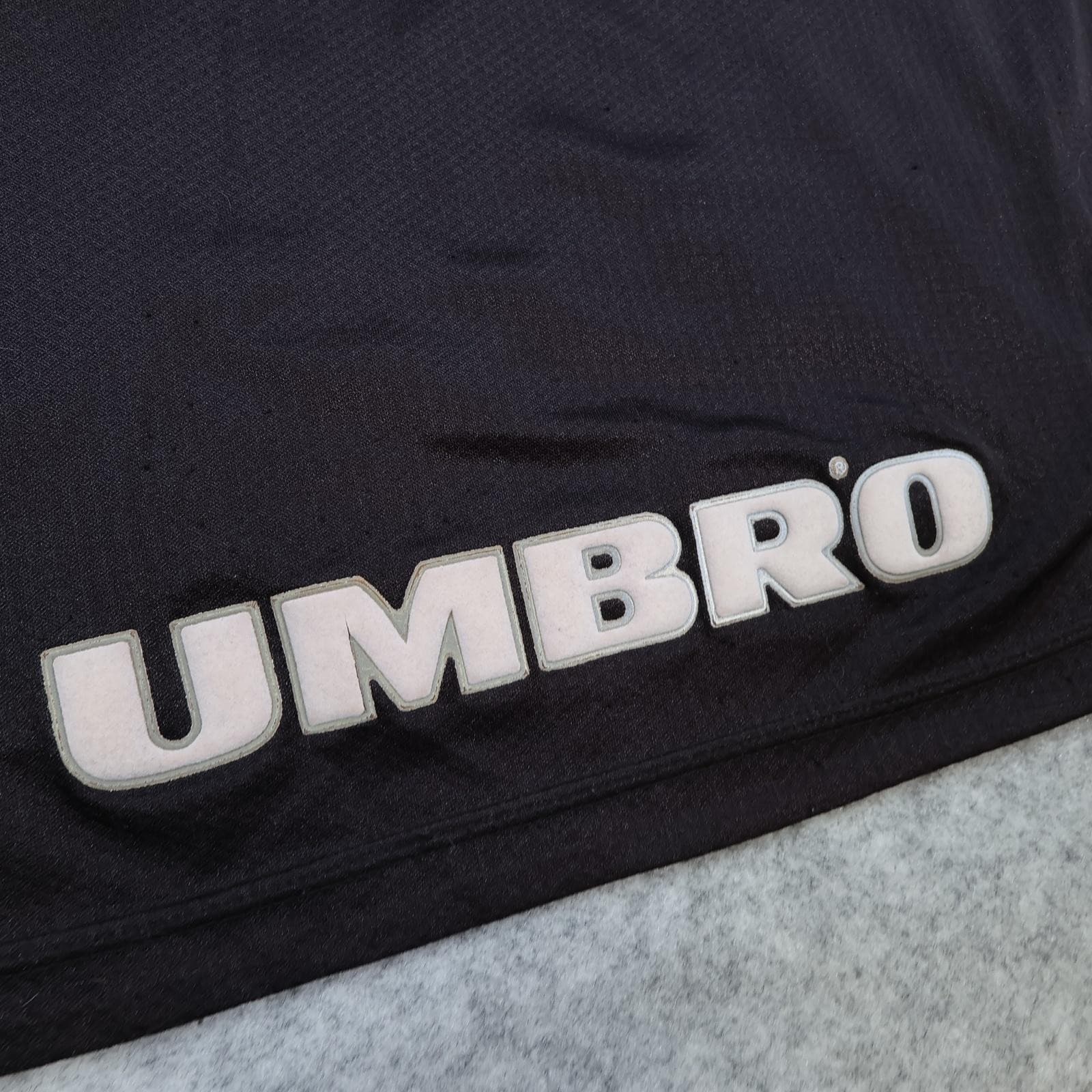 Vintage Manchester United Shirt Mens Medium Black 3rd Kit 1998 1999 Umbro Stam 6 photo 7