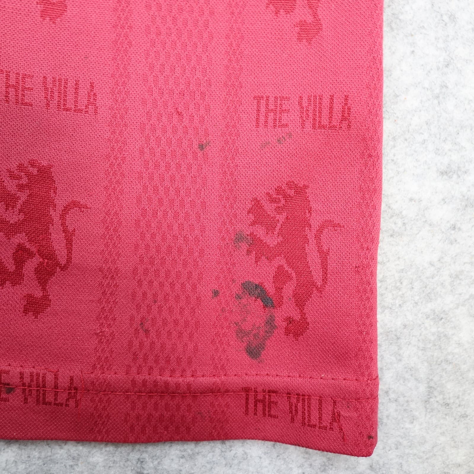 Vintage Aston Villa Shirt Large Burgundy Home Kit 1995 1997 38/40" Ugo Ehiogu photo 9