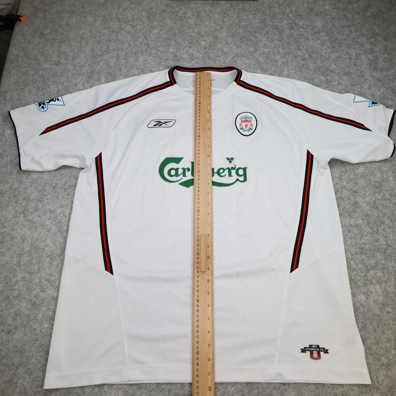 Vintage Liverpool Shirt Mens XL White Away Kit 2003 2004 Reebok Carlsberg Alonso photo 16